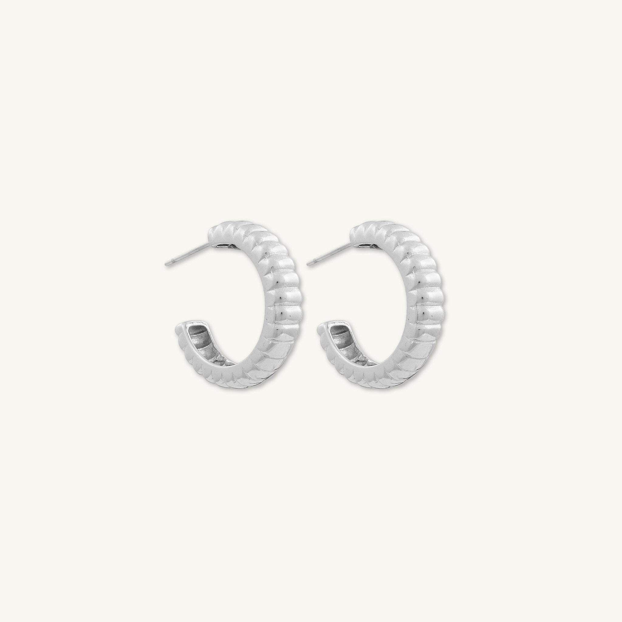 Amari Ridges Statement Hoop Earrings - Camile & Stone