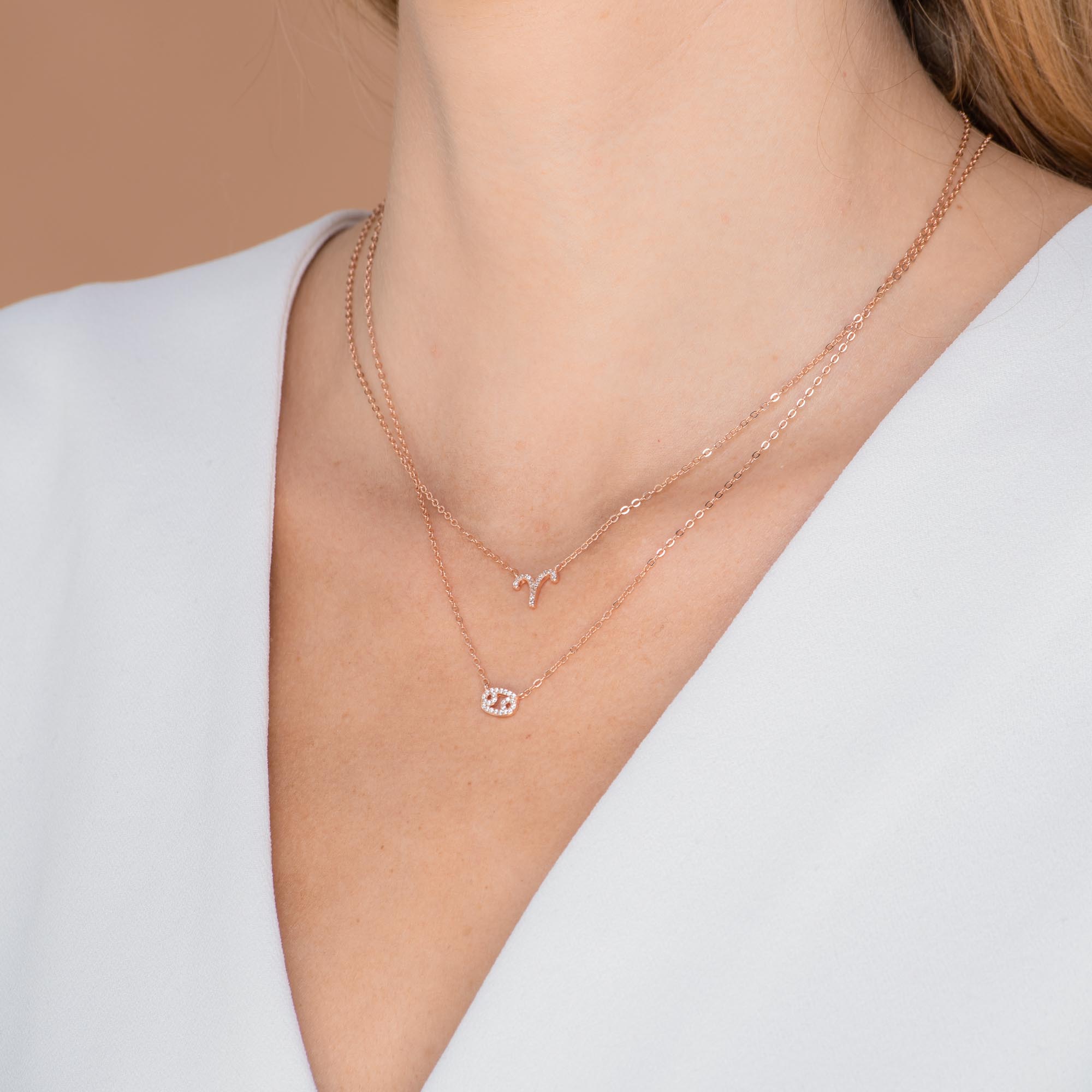 Aries Sapphire Charm Zodiac Star Sign Necklace - Camile & Stone