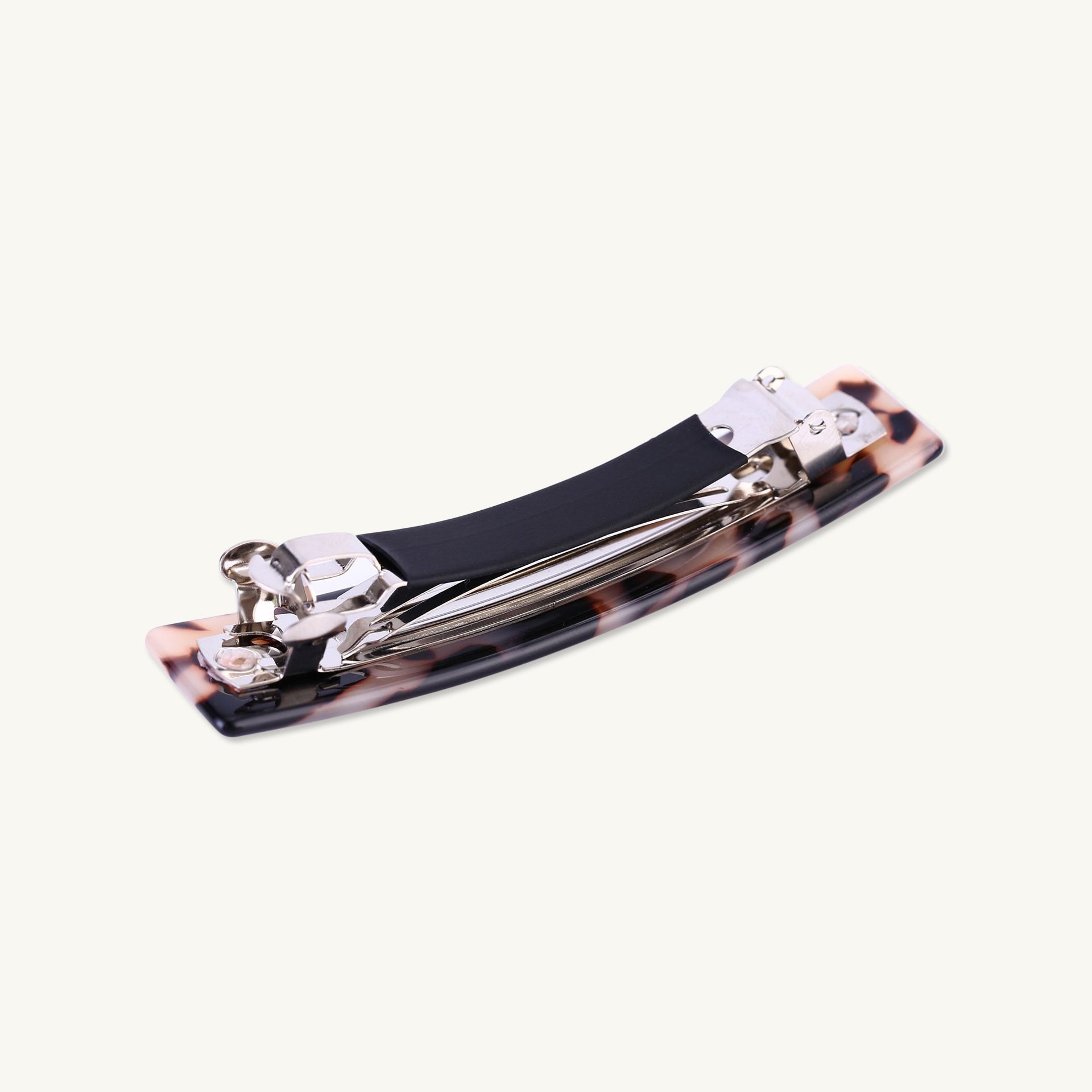 Beige Tortoiseshell Bar French Hair Clip - Camile & Stone