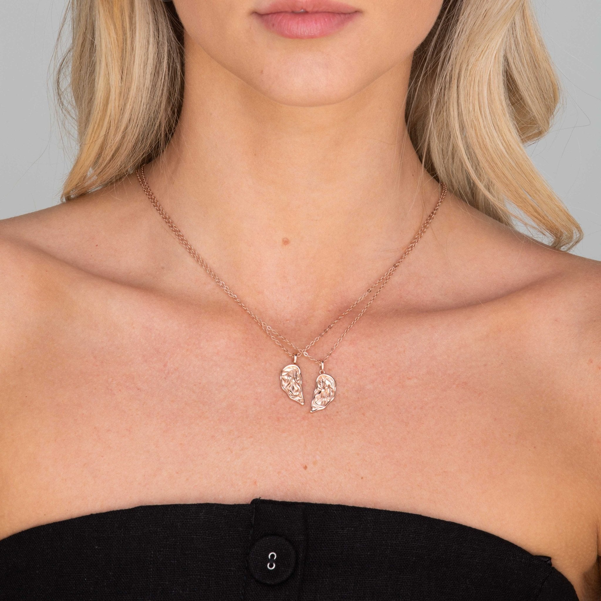 Best Friend / Sister Heart Mermaid Necklace Set - Camile & Stone