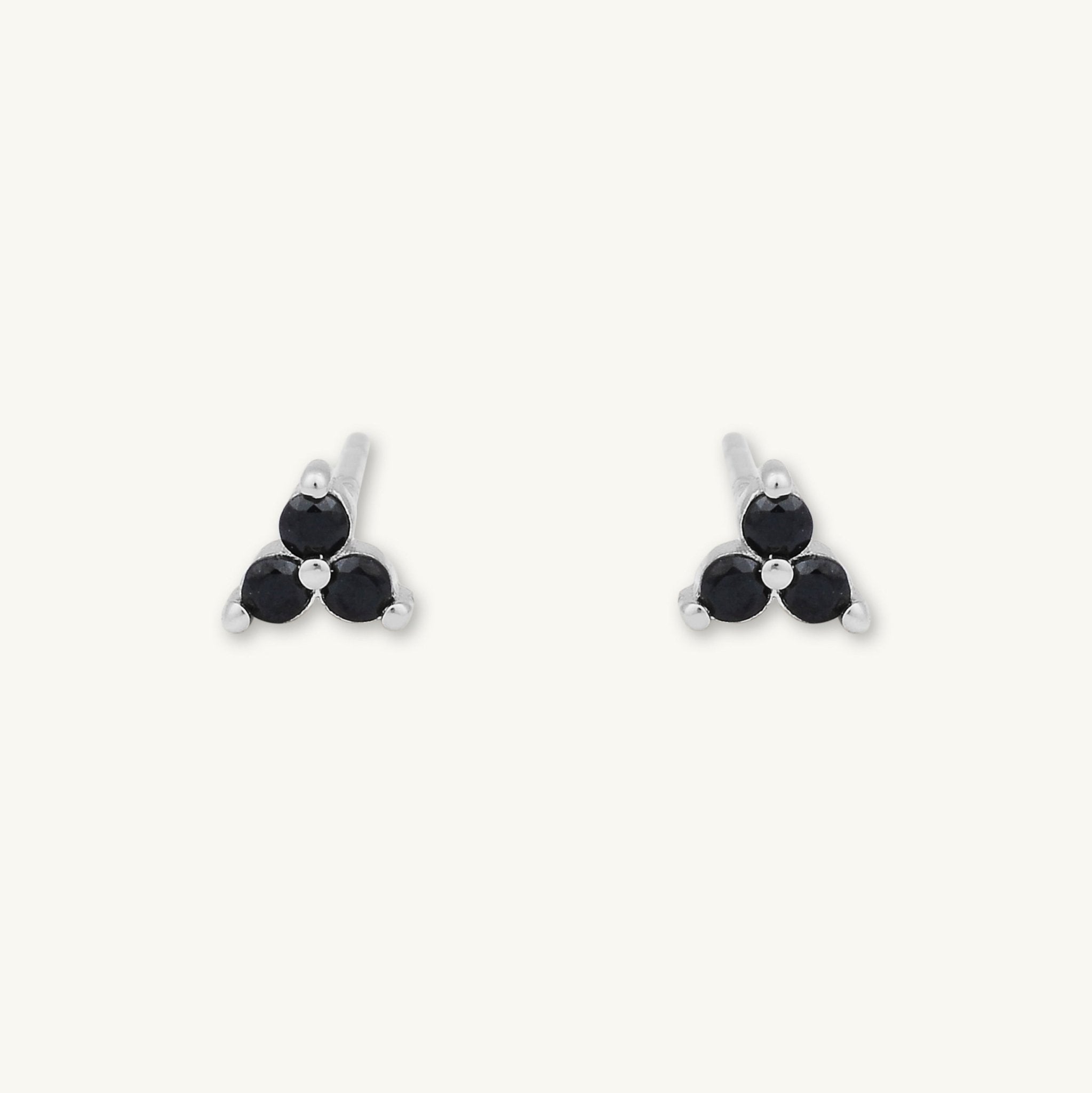 Black Lotus Sapphire Stud Earrings - Camile & Stone
