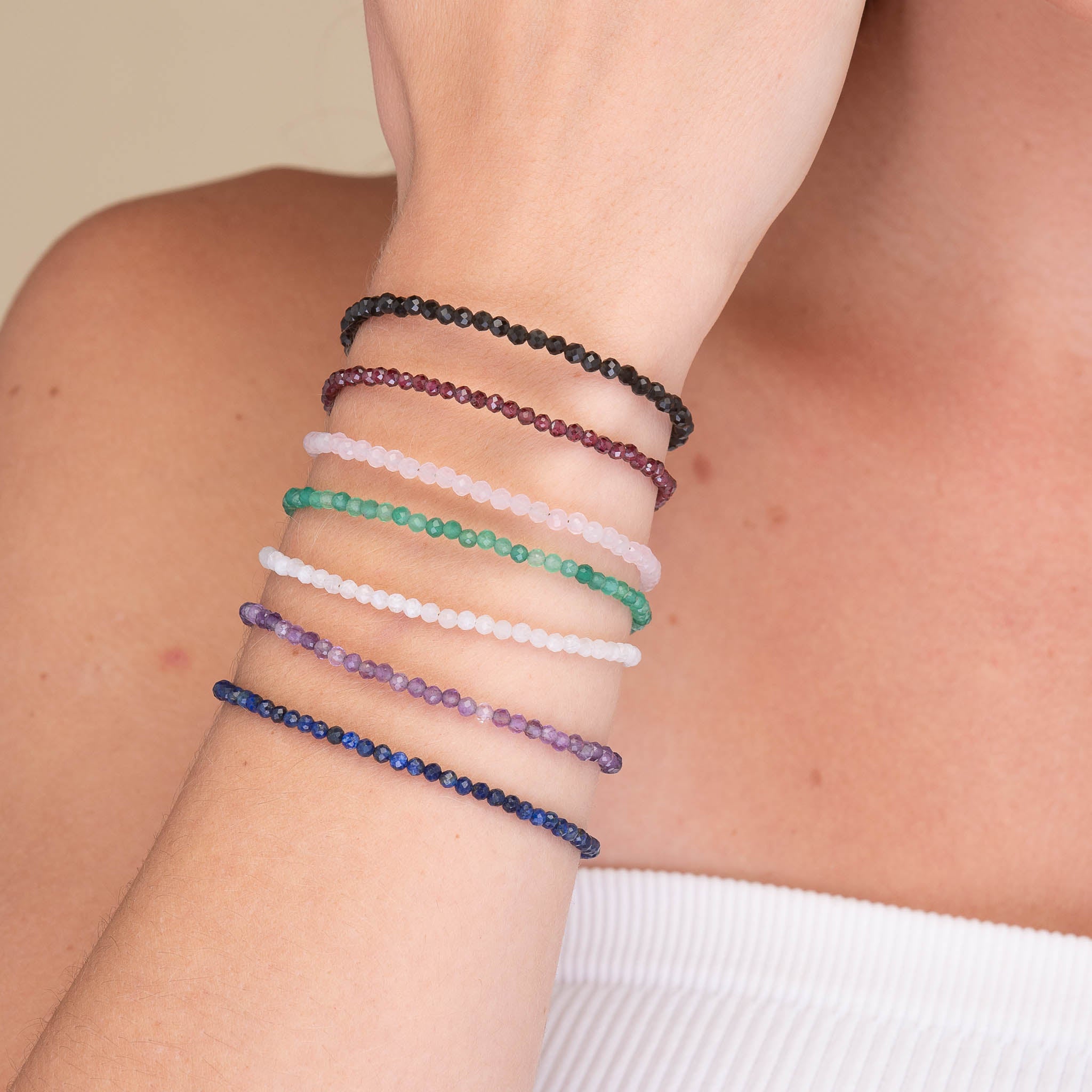 Black Obsidian Crystal Beaded Bracelet - Camile & Stone