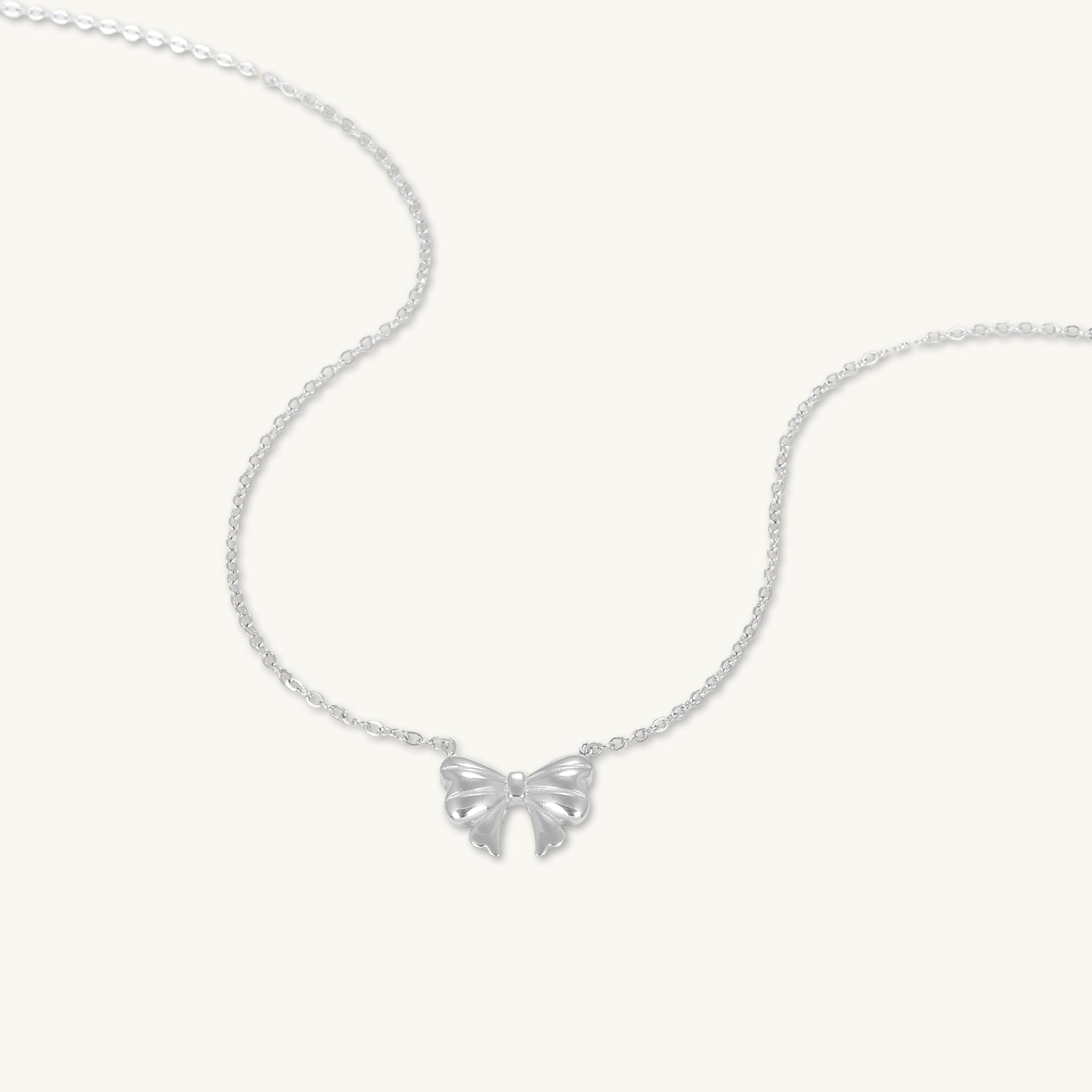Bow Ribbon Chain Necklace - Camile & Stone