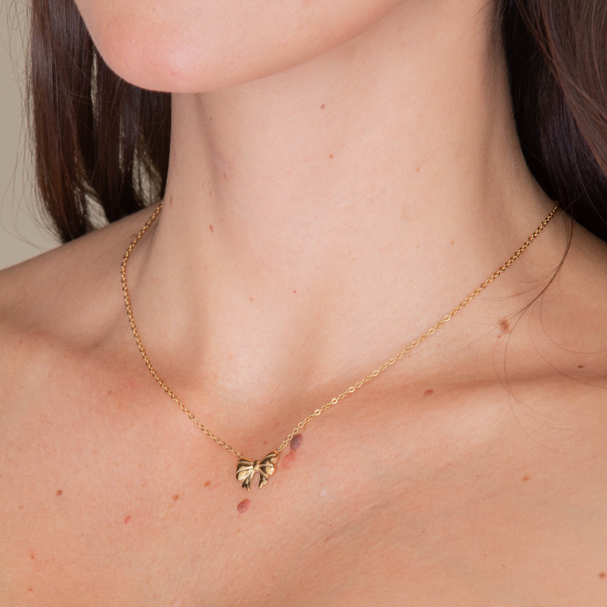 Bow Ribbon Chain Necklace - Camile & Stone