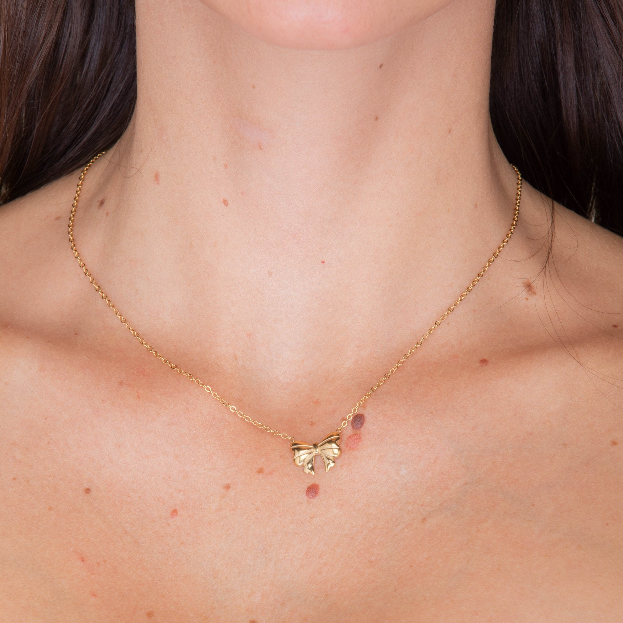 Bow Ribbon Chain Necklace - Camile & Stone