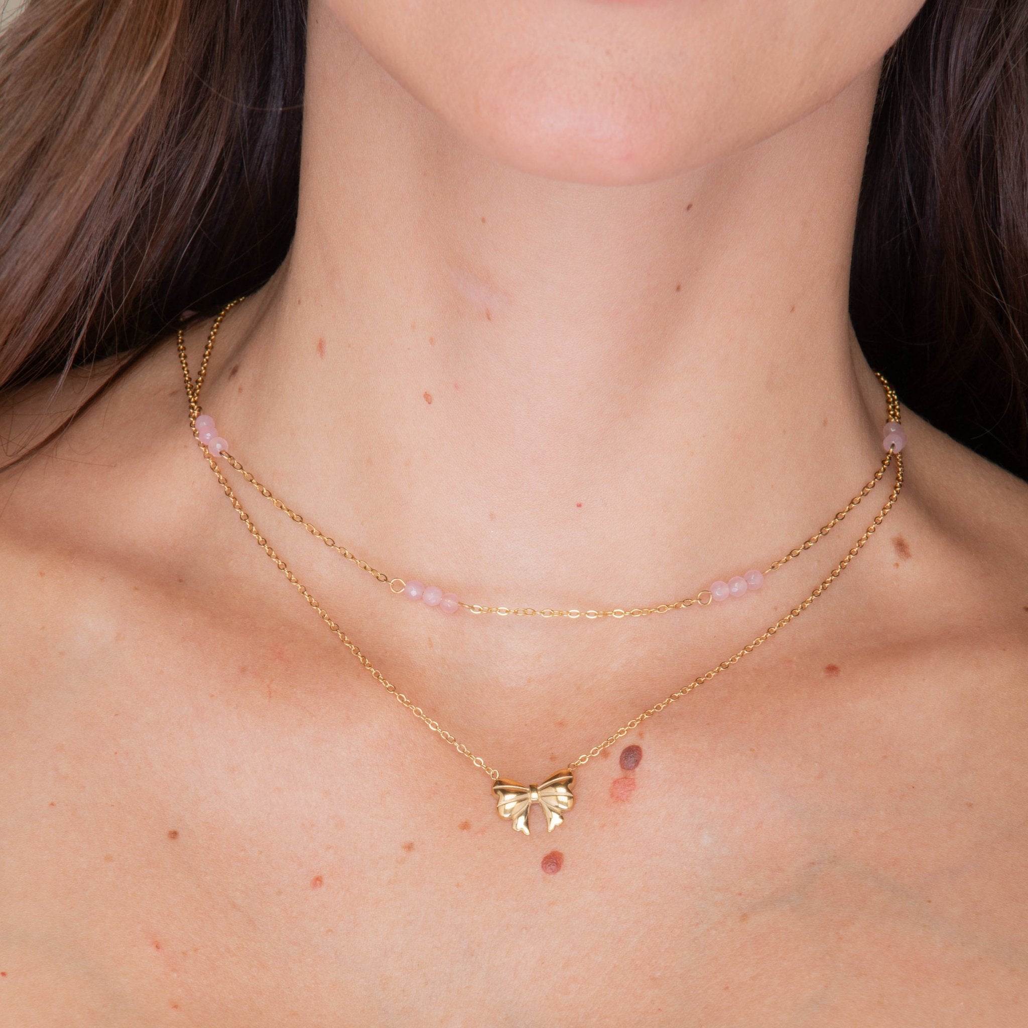 Bow Ribbon Chain Necklace - Camile & Stone