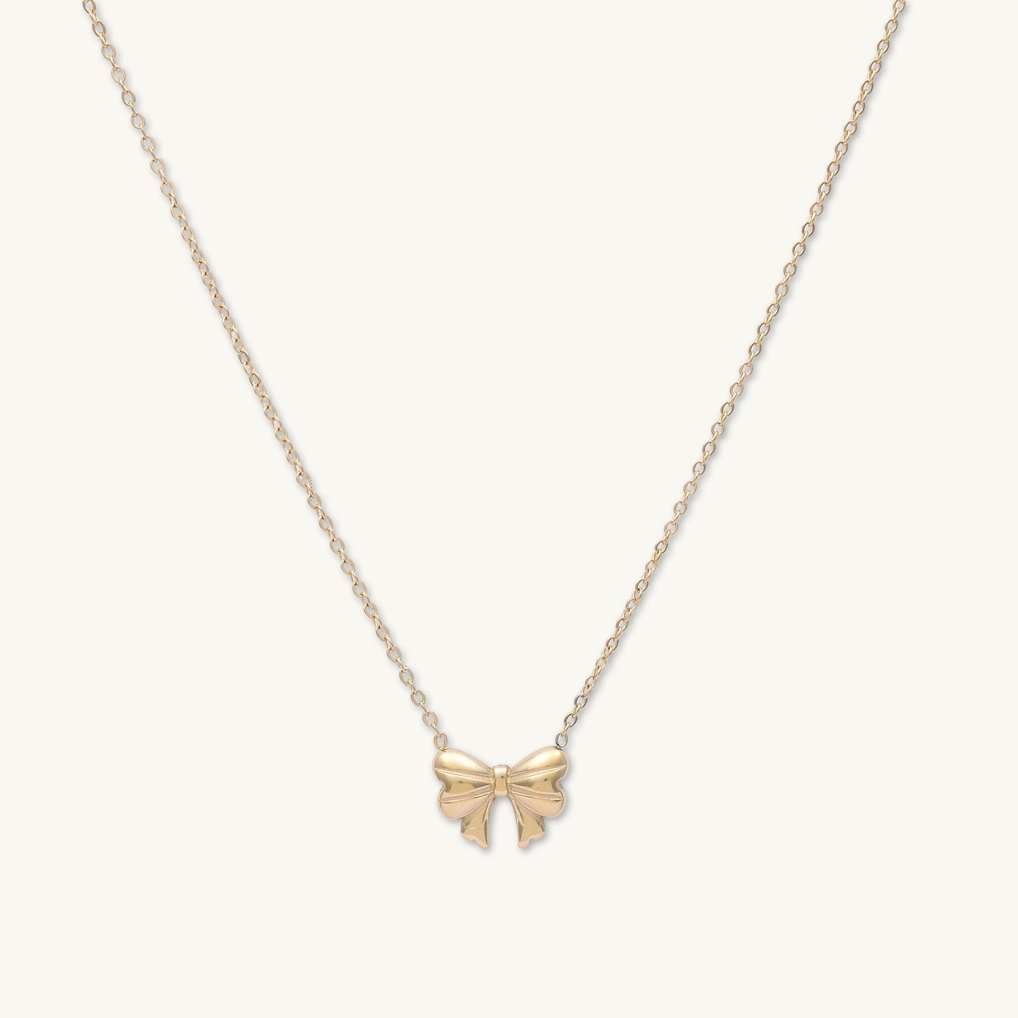 Bow Ribbon Chain Necklace - Camile & Stone
