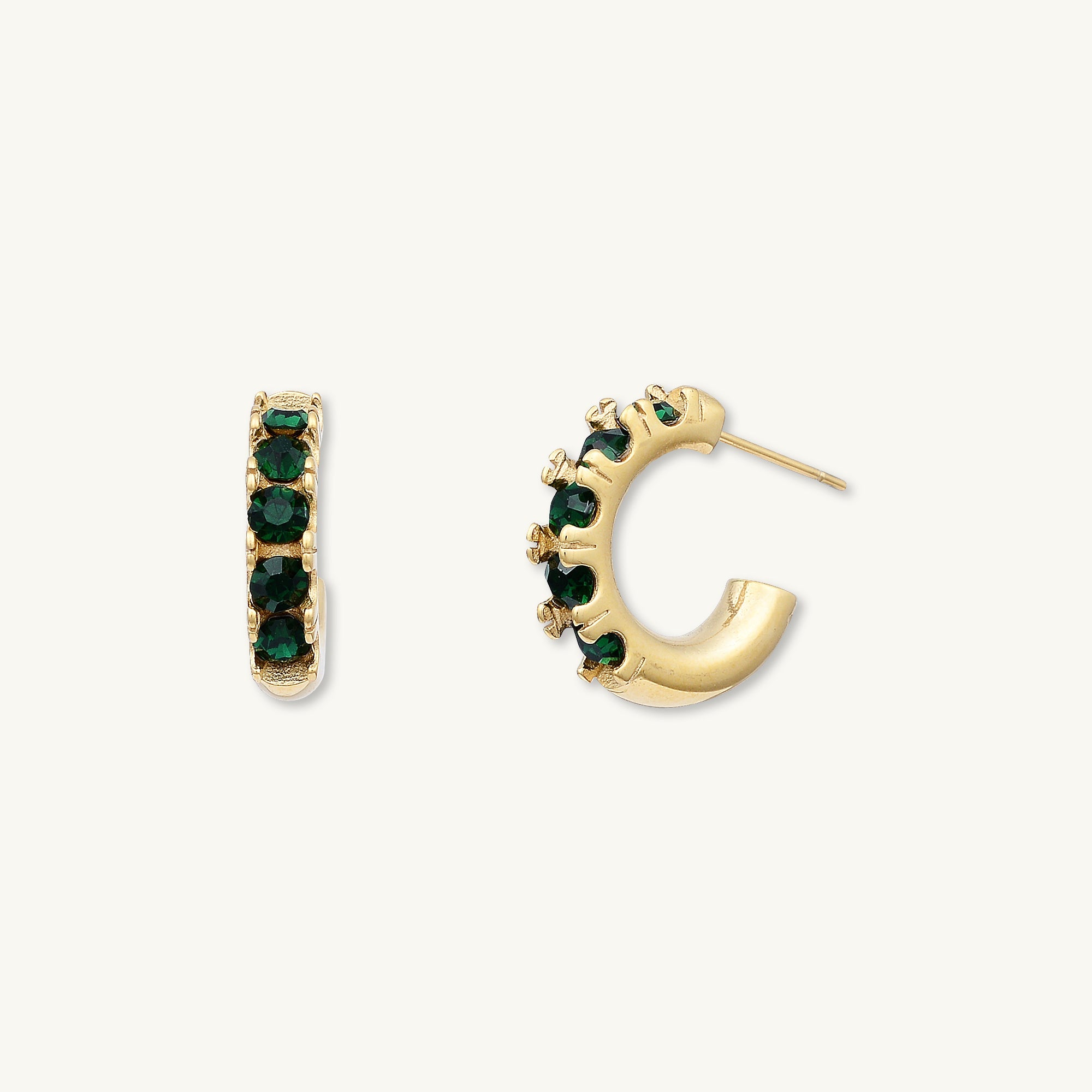 Brooklyn Zirconia Huggie Earrings - Camile & Stone