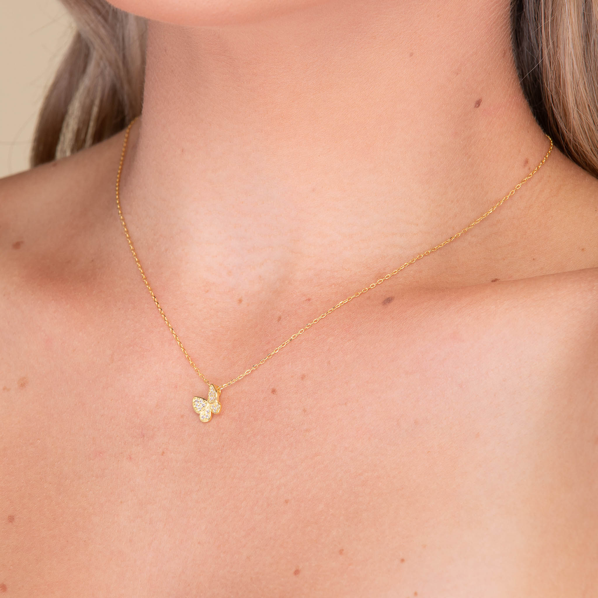 Butterfly Sapphire Chain Necklace - Camile & Stone