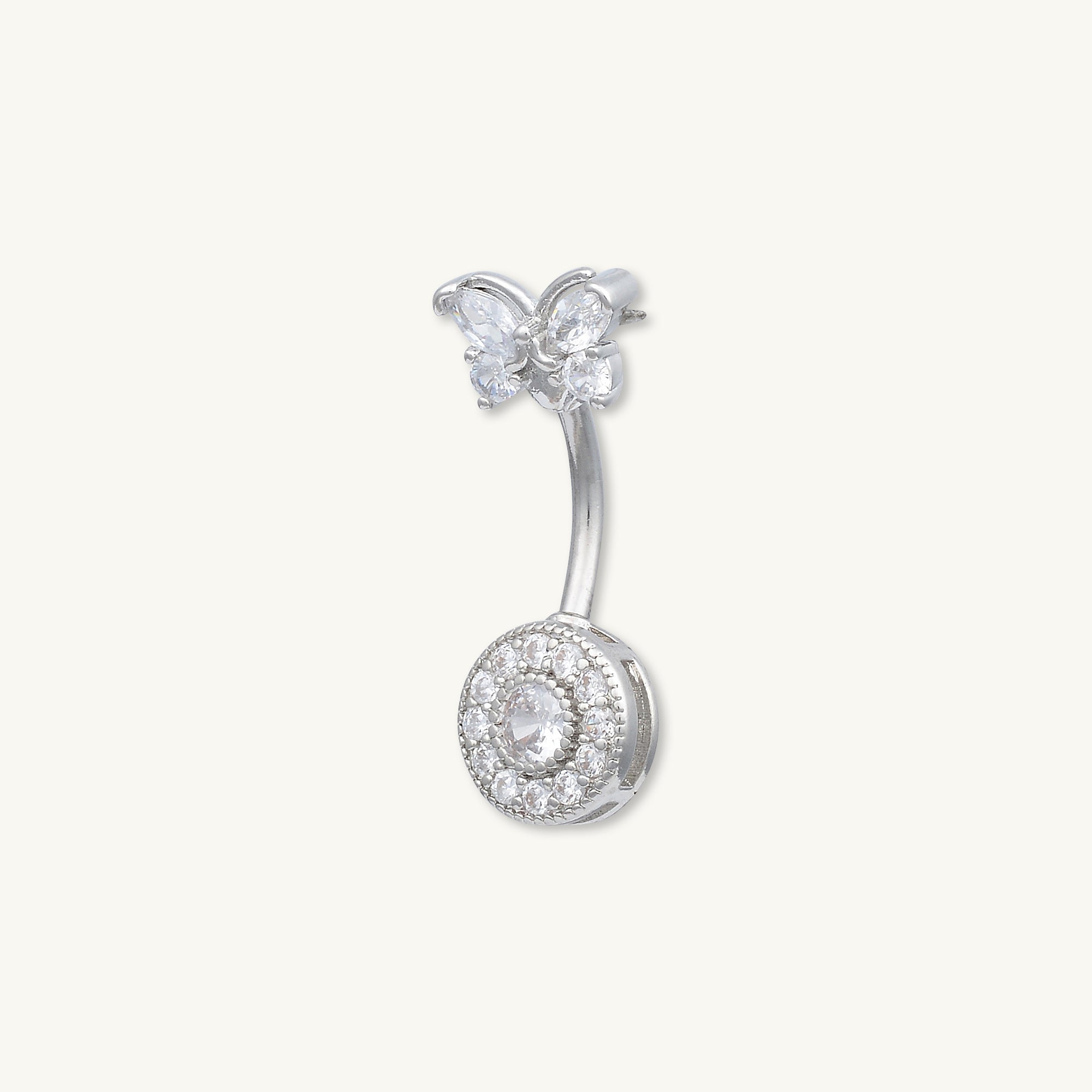 Butterfly Sapphire Titanium Belly Ring - Camile & Stone