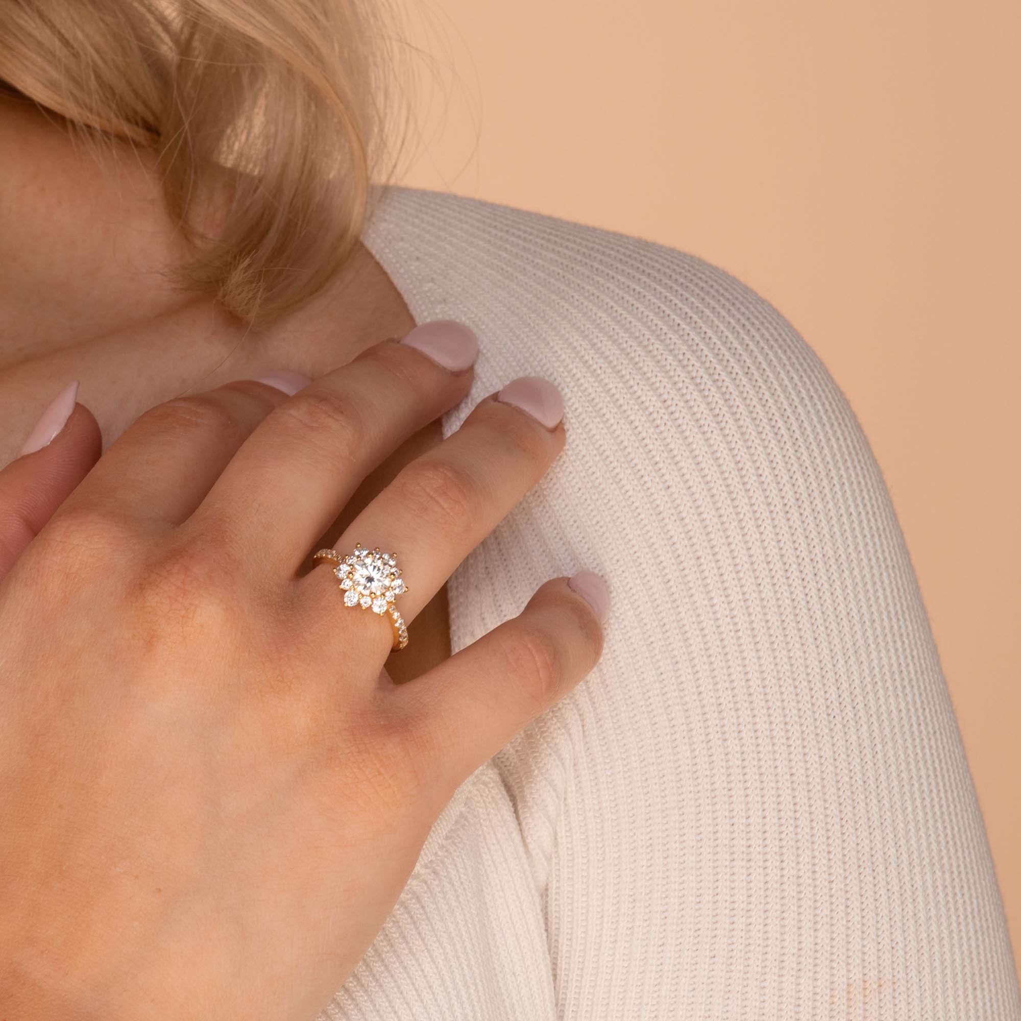 1 ct The Brielle Moissanite Diamond Engagement Ring