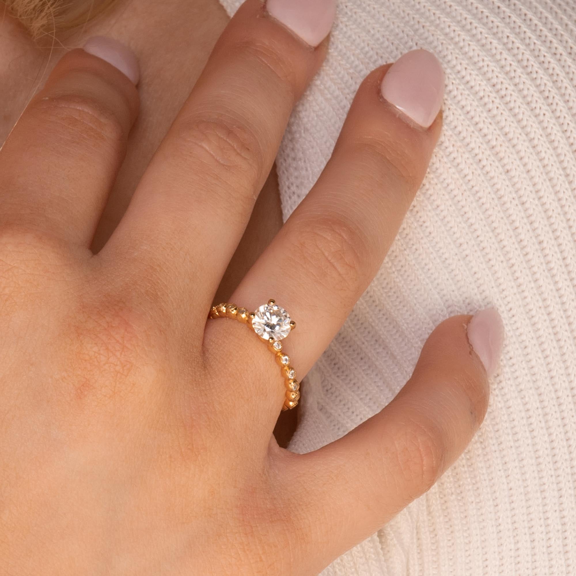 1 ct The Emilia Moissanite Diamond Engagement Ring