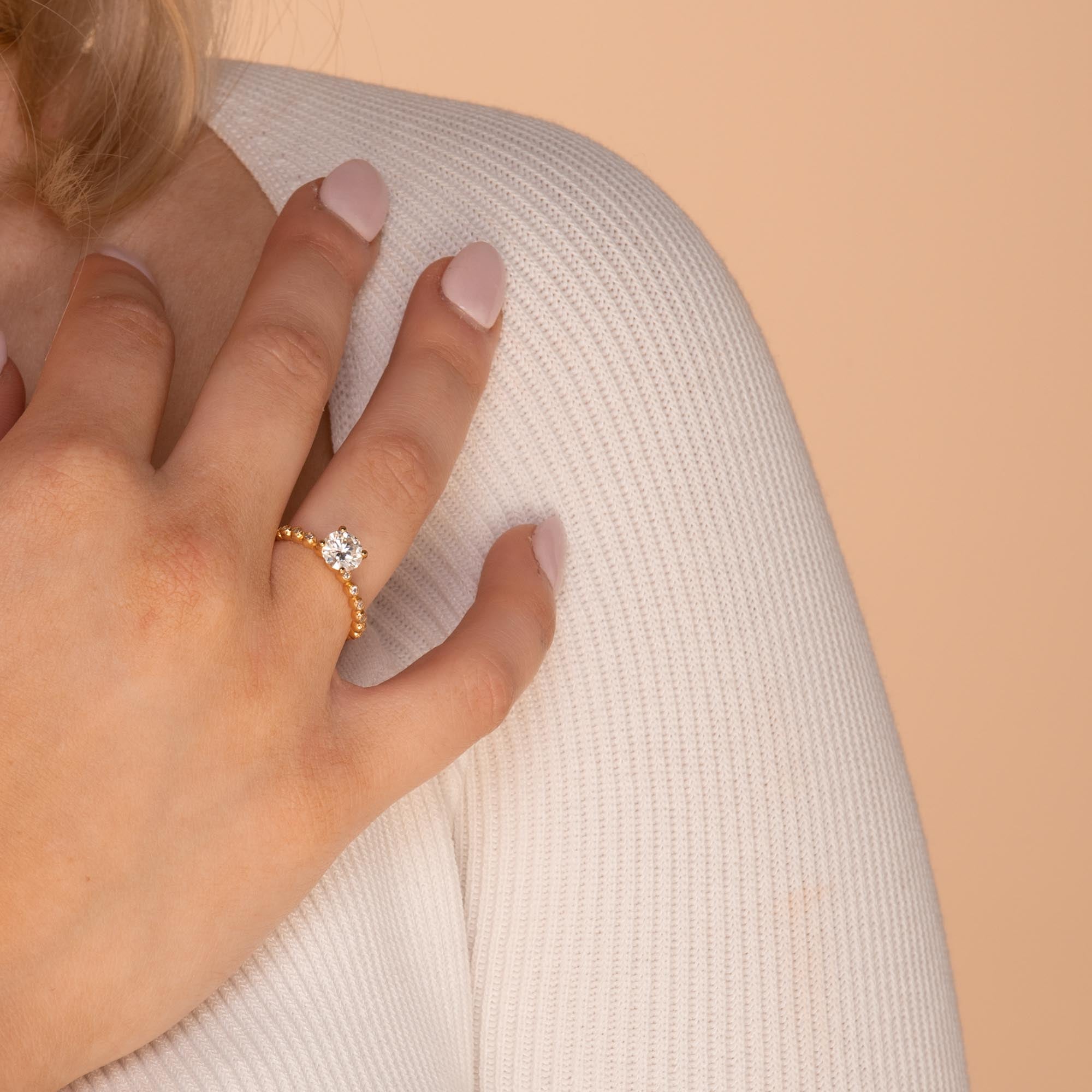 1 ct The Emilia Moissanite Diamond Engagement Ring