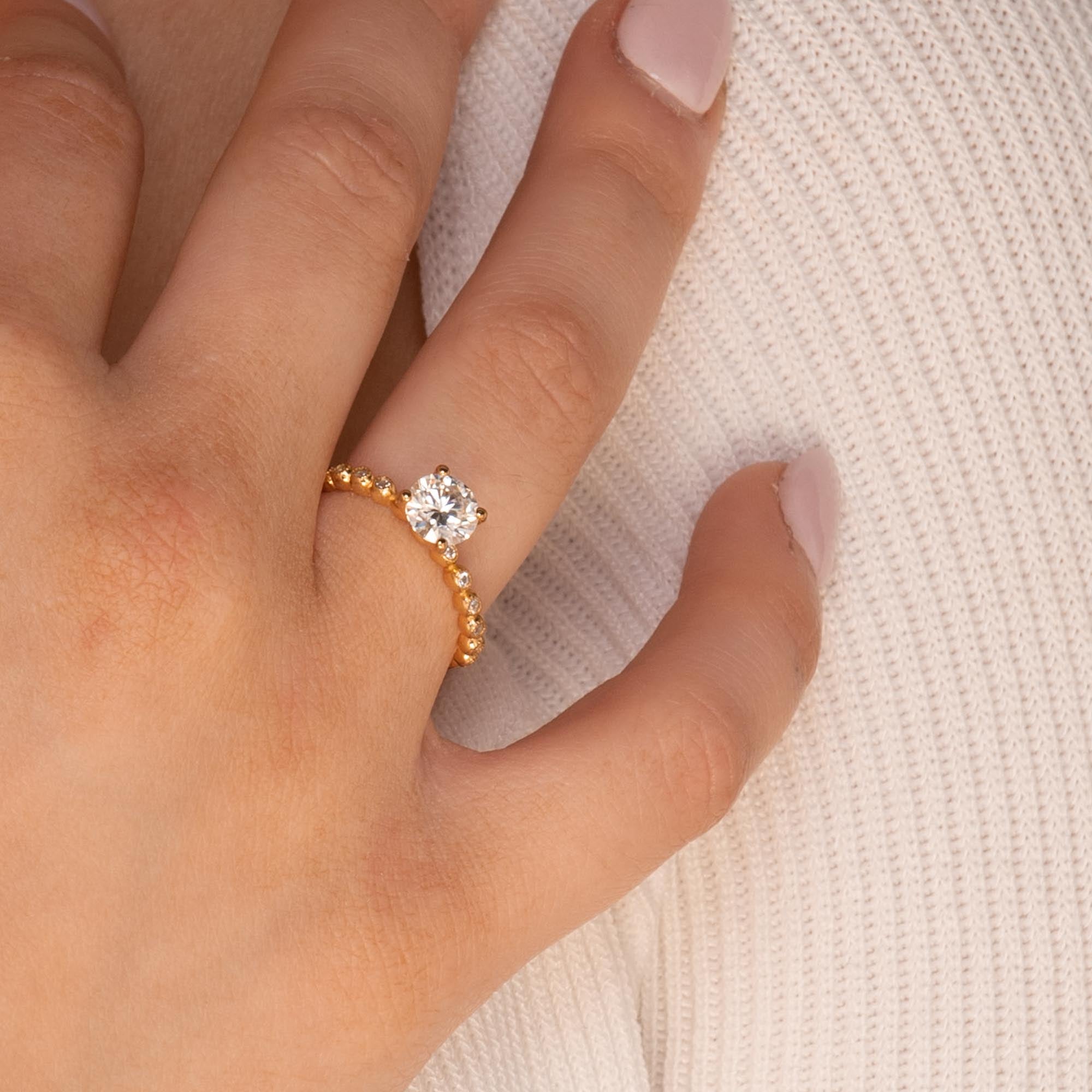1 ct The Emilia Moissanite Diamond Engagement Ring