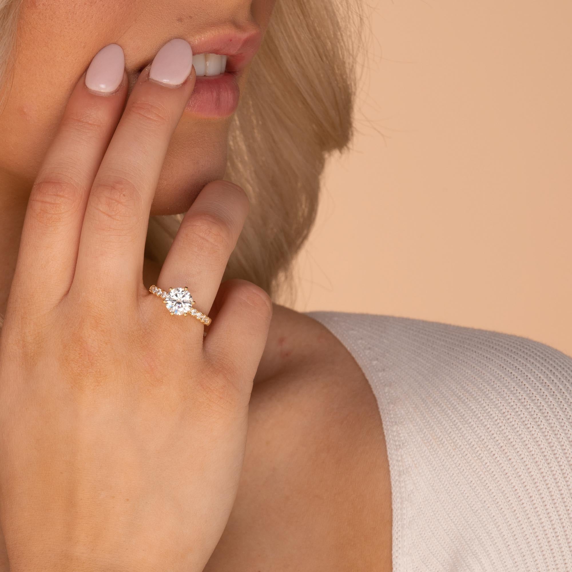 2 ct The Alexa Moissanite Diamond Engagement Ring