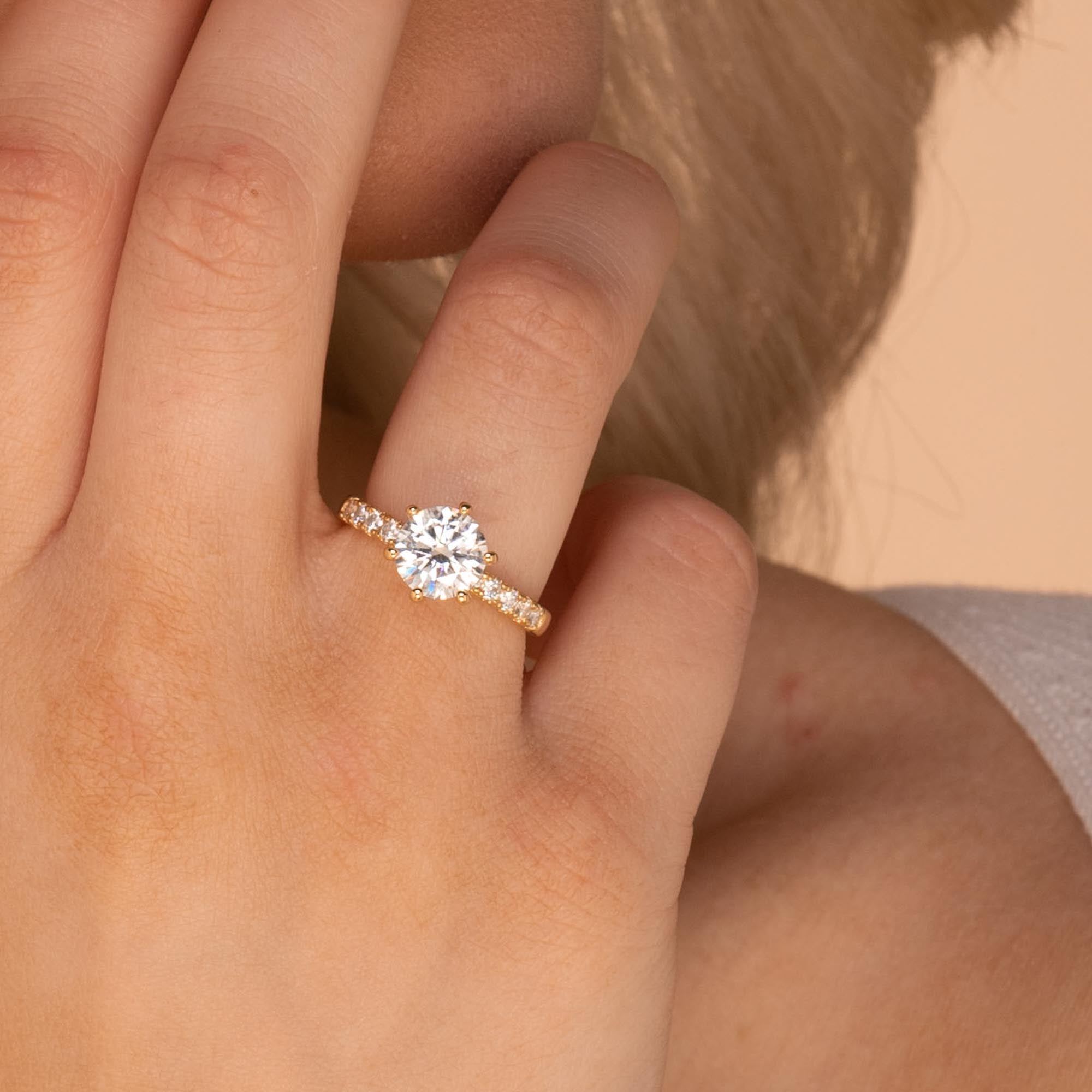 2 ct The Alexa Moissanite Diamond Engagement Ring
