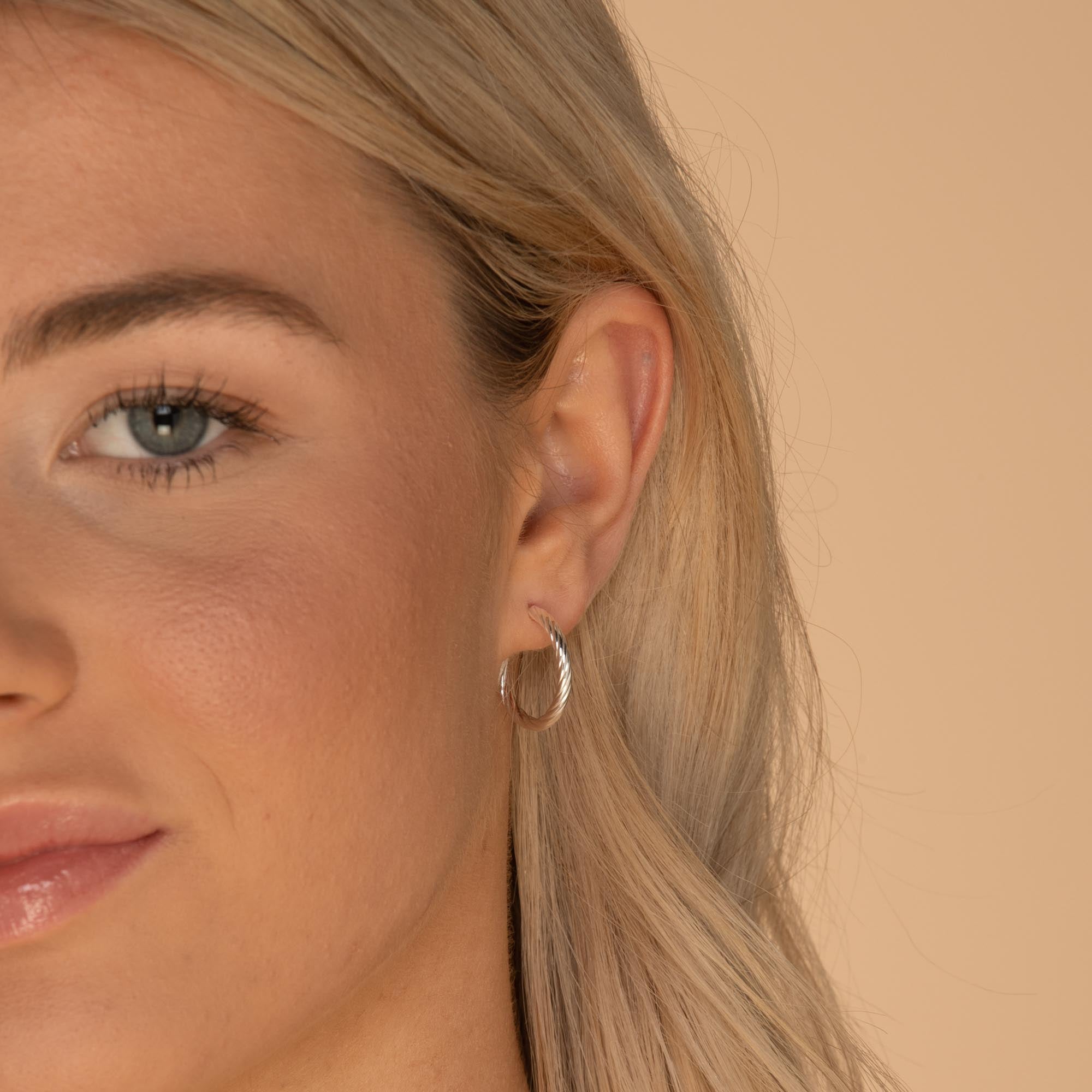 Twist Statement Half Hoop Earrings