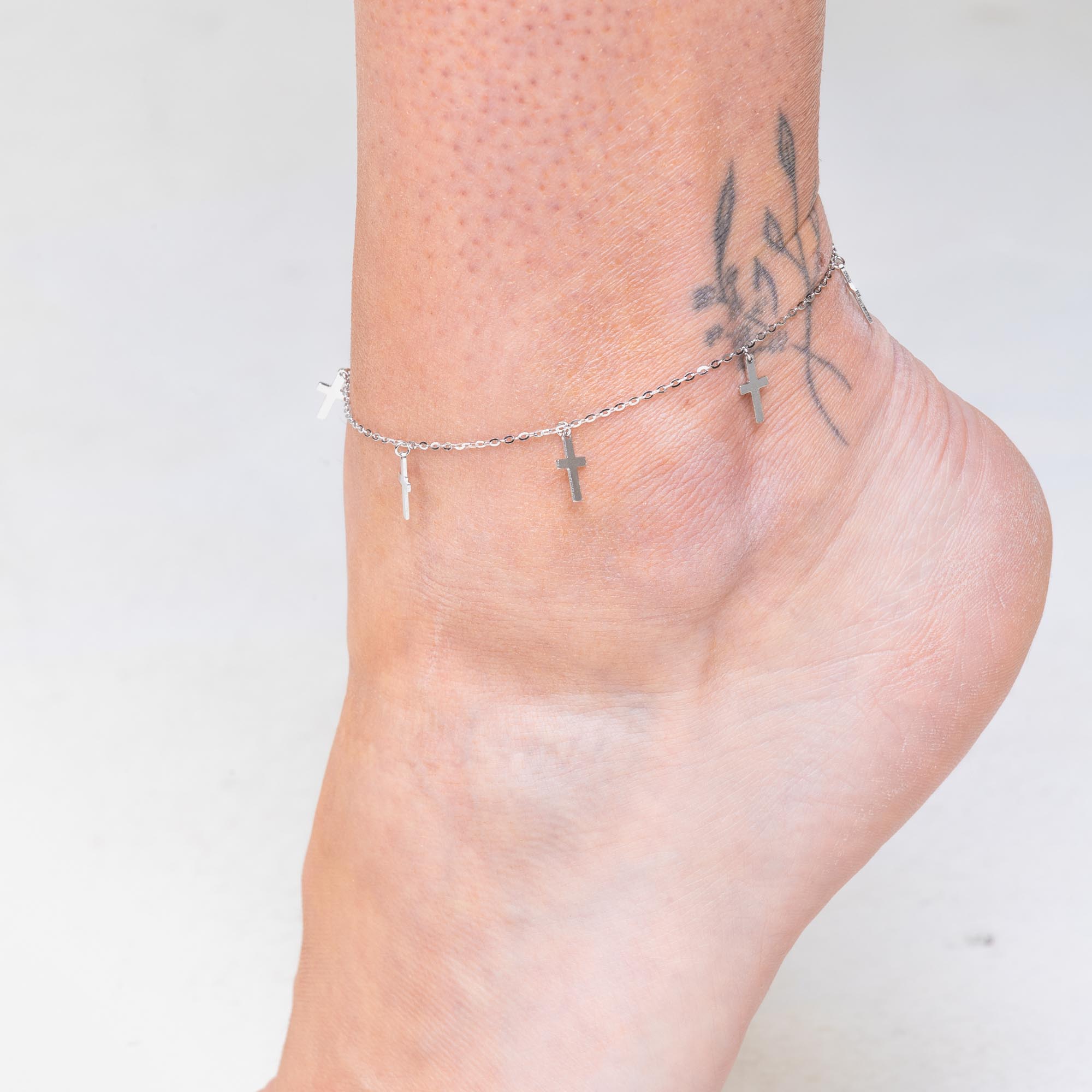 Cross Chain Anklet