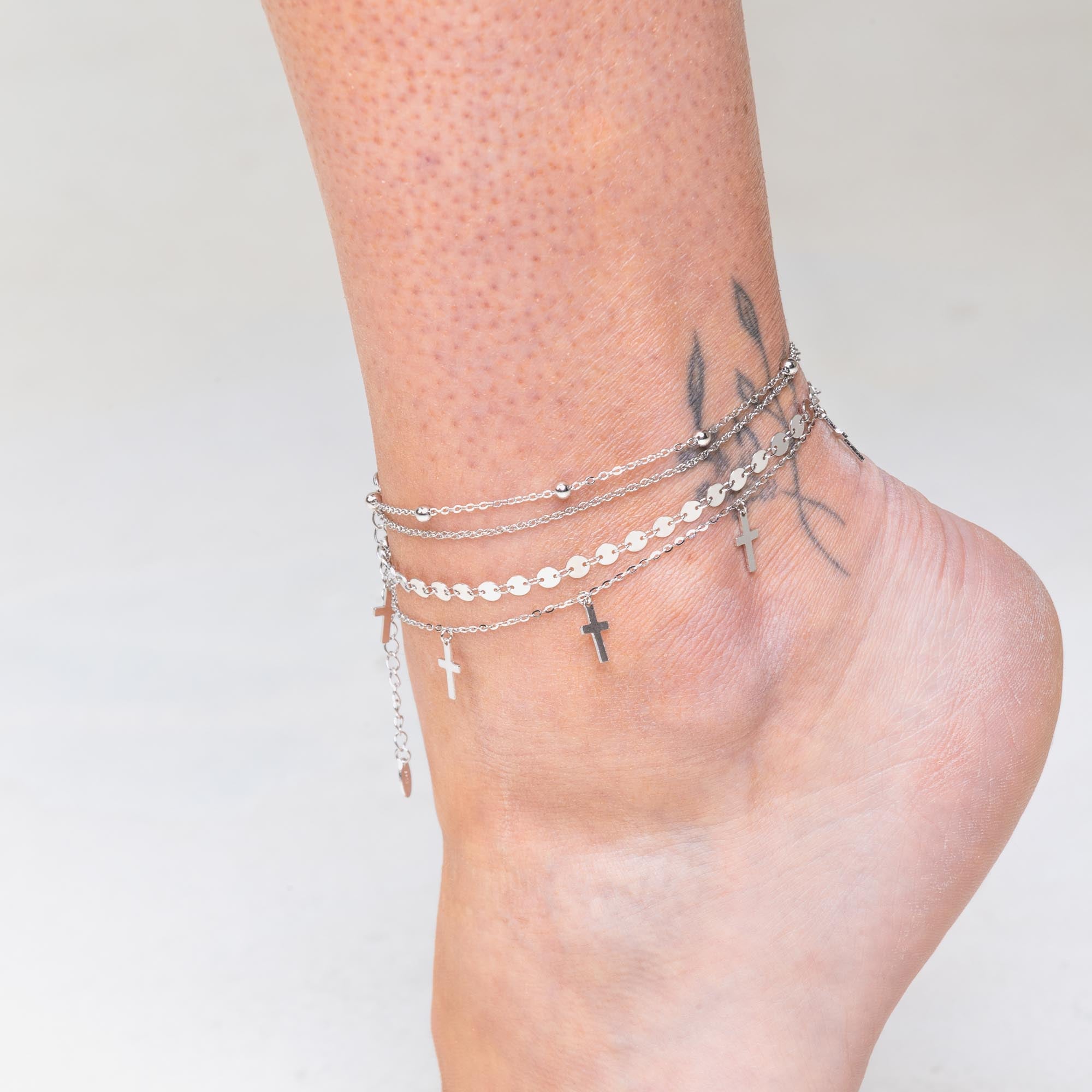 Cross Chain Anklet
