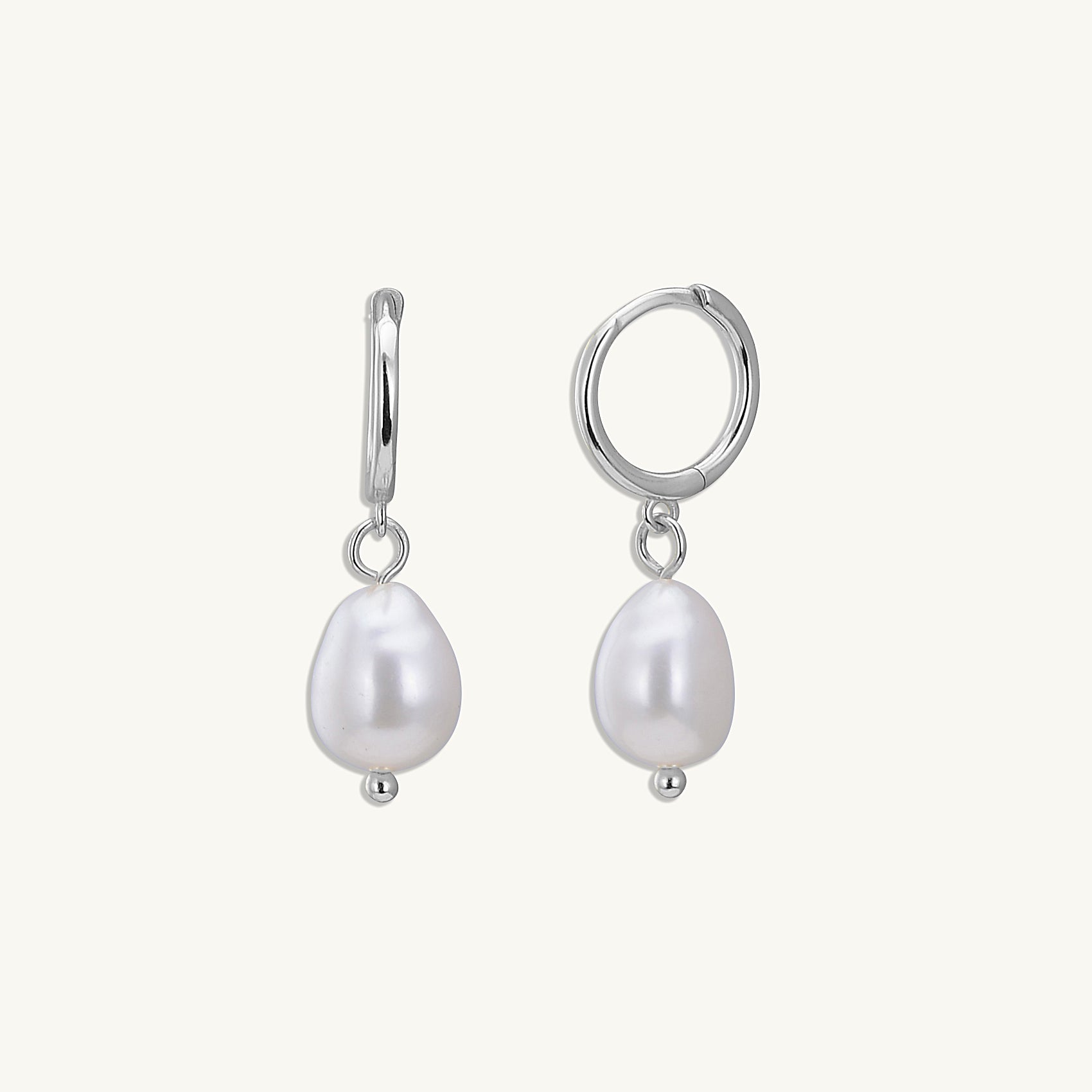 Pearl Hoop Earrings