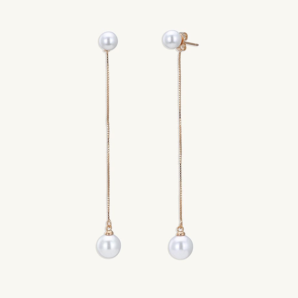 Freshwater Pearl Twin Drop Earrings