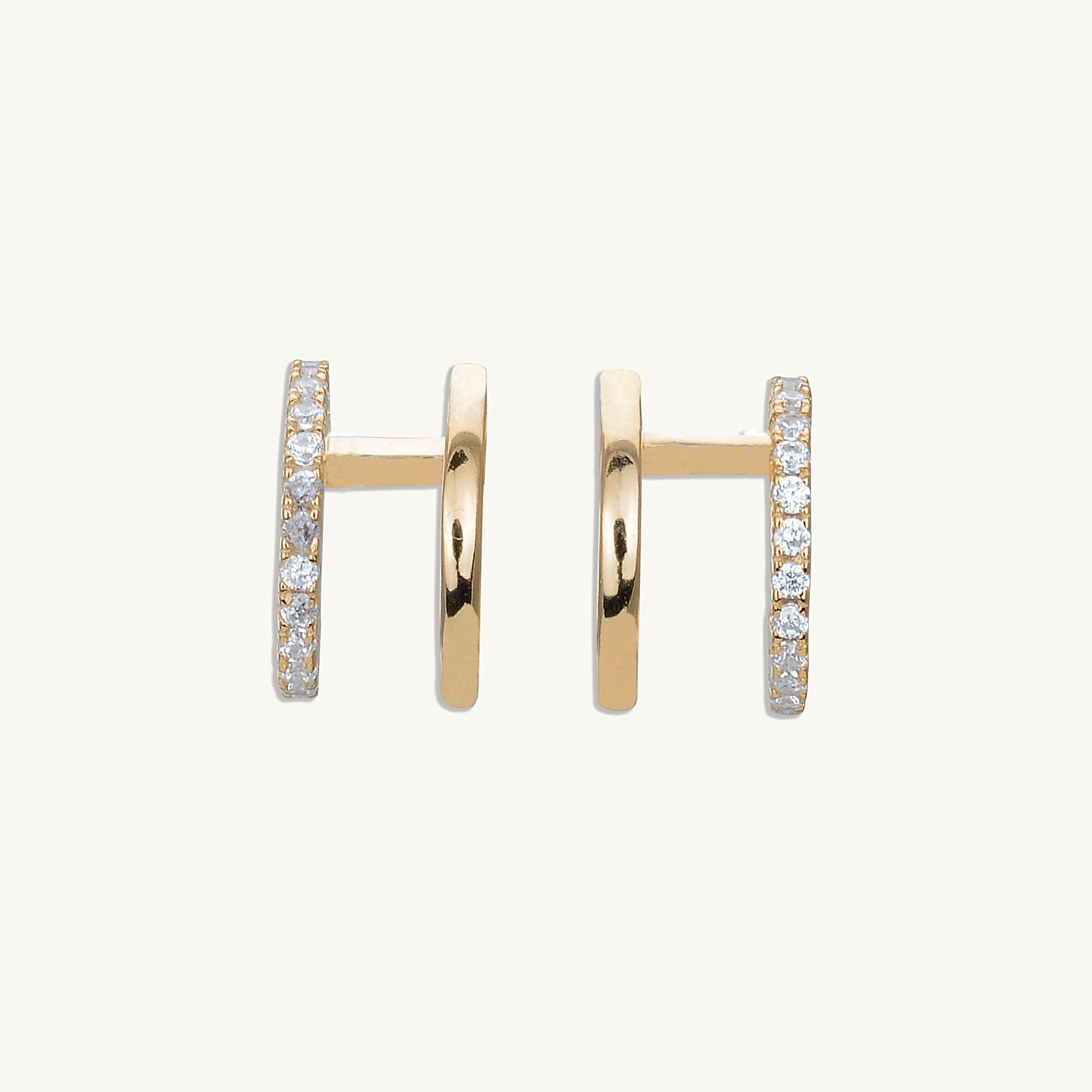 Double Sapphire Cuff Earrings