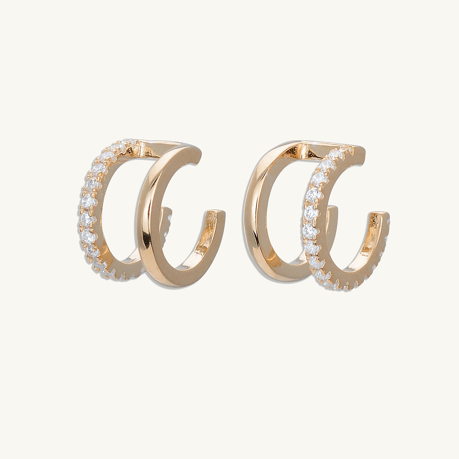 Double Sapphire Cuff Earrings