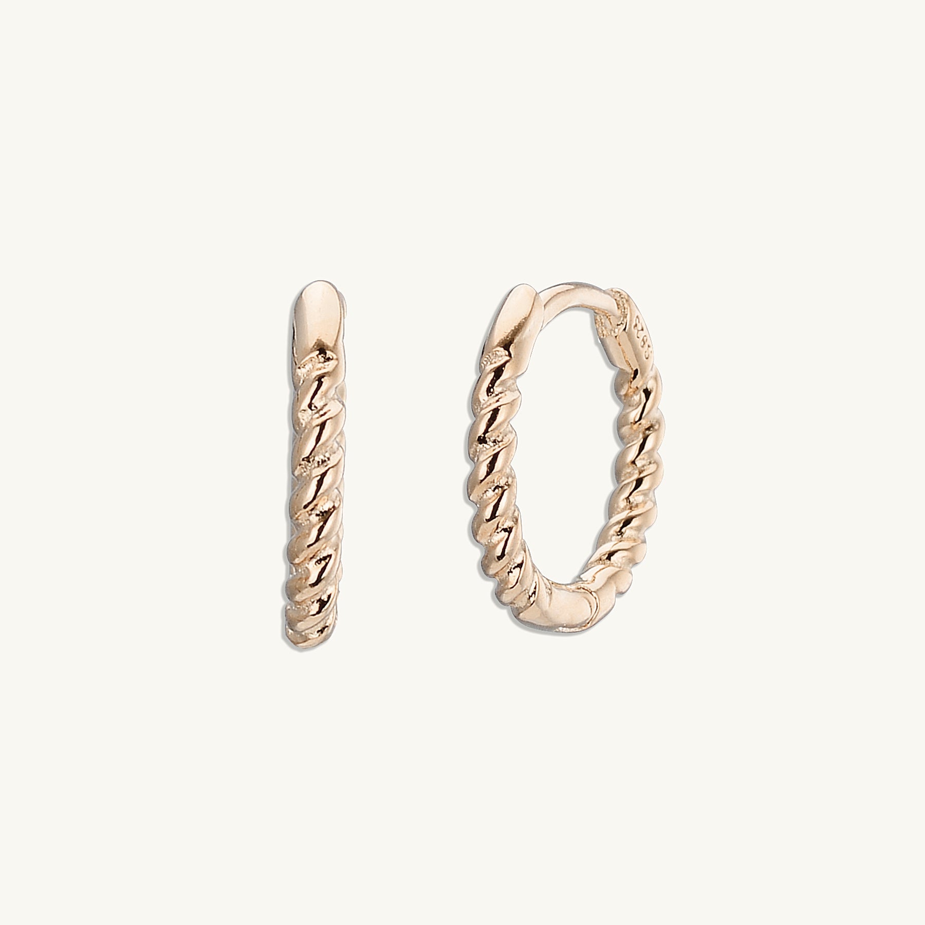 Thin Croissant Hoop Earrings