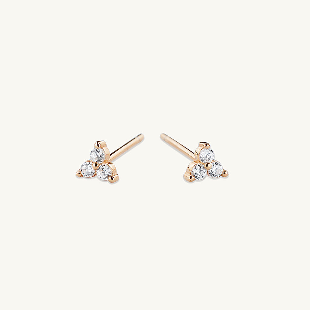Lotus Sapphire Studs