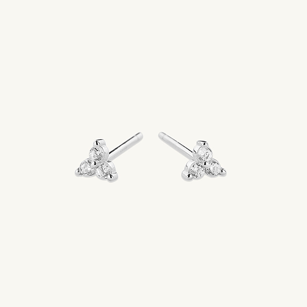 Lotus Sapphire Studs