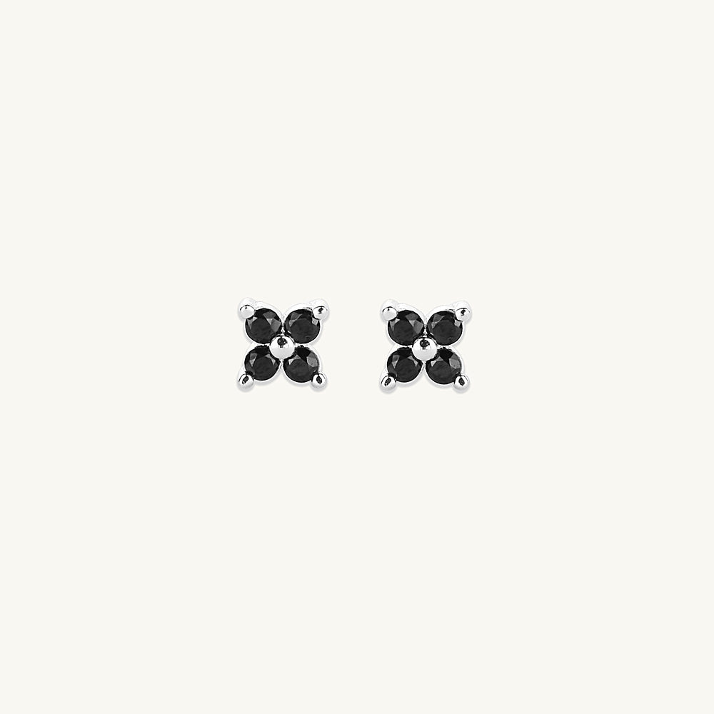 Black Clover Sapphire Earrings