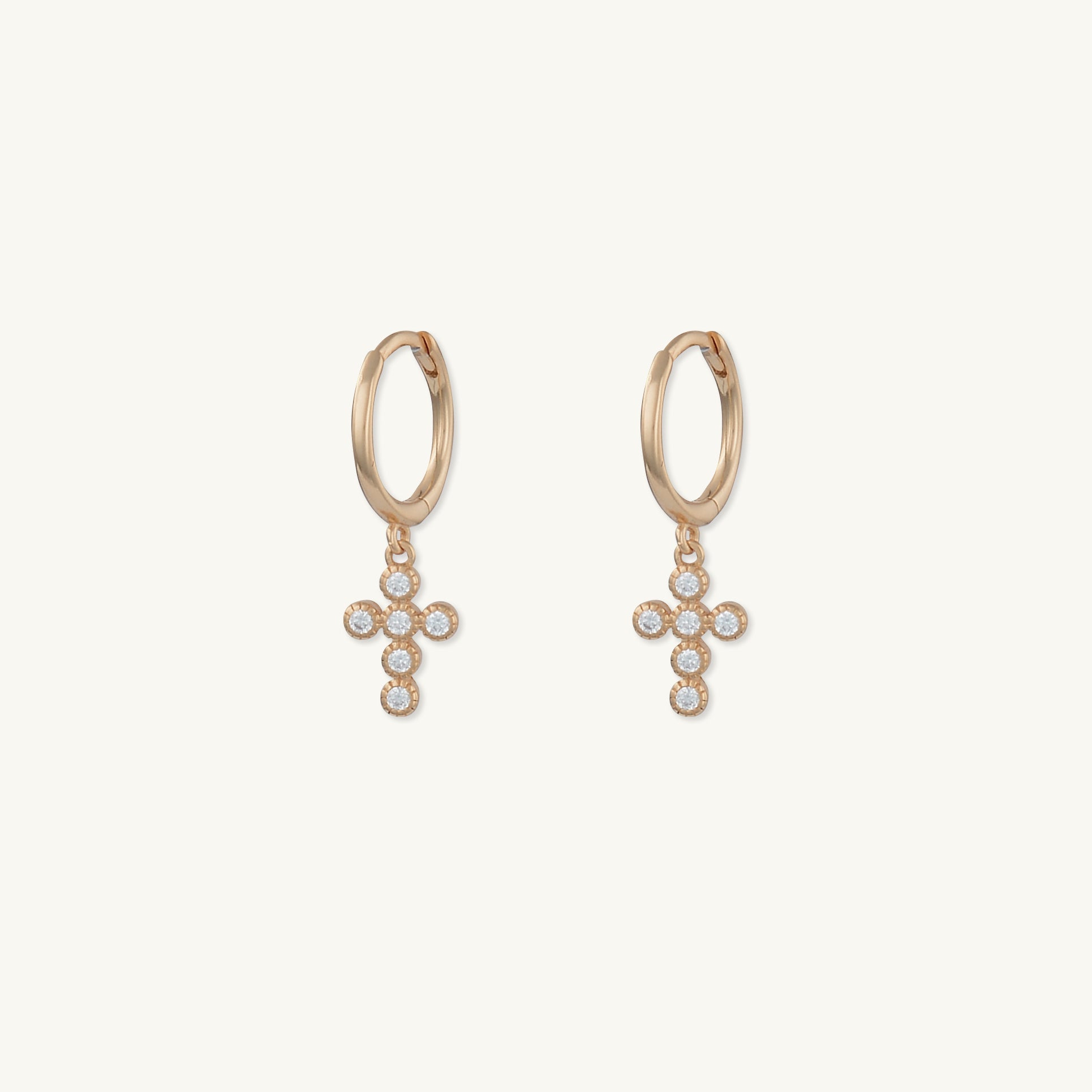 Cross Sapphire Earrings