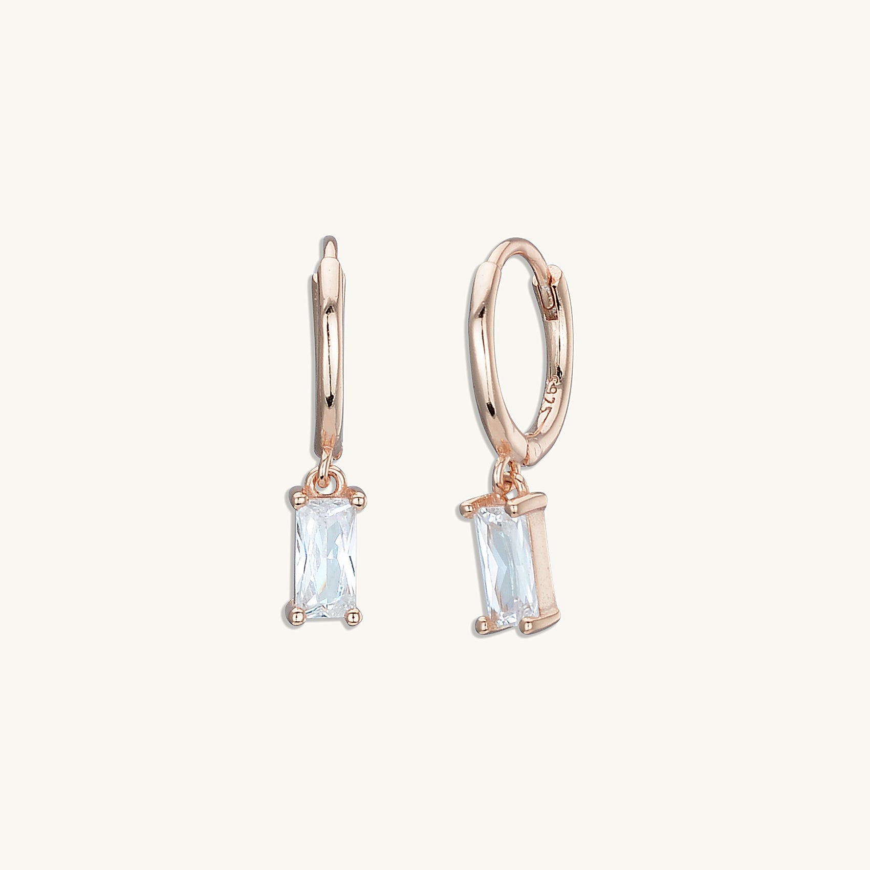 Baguette Hoop Earrings