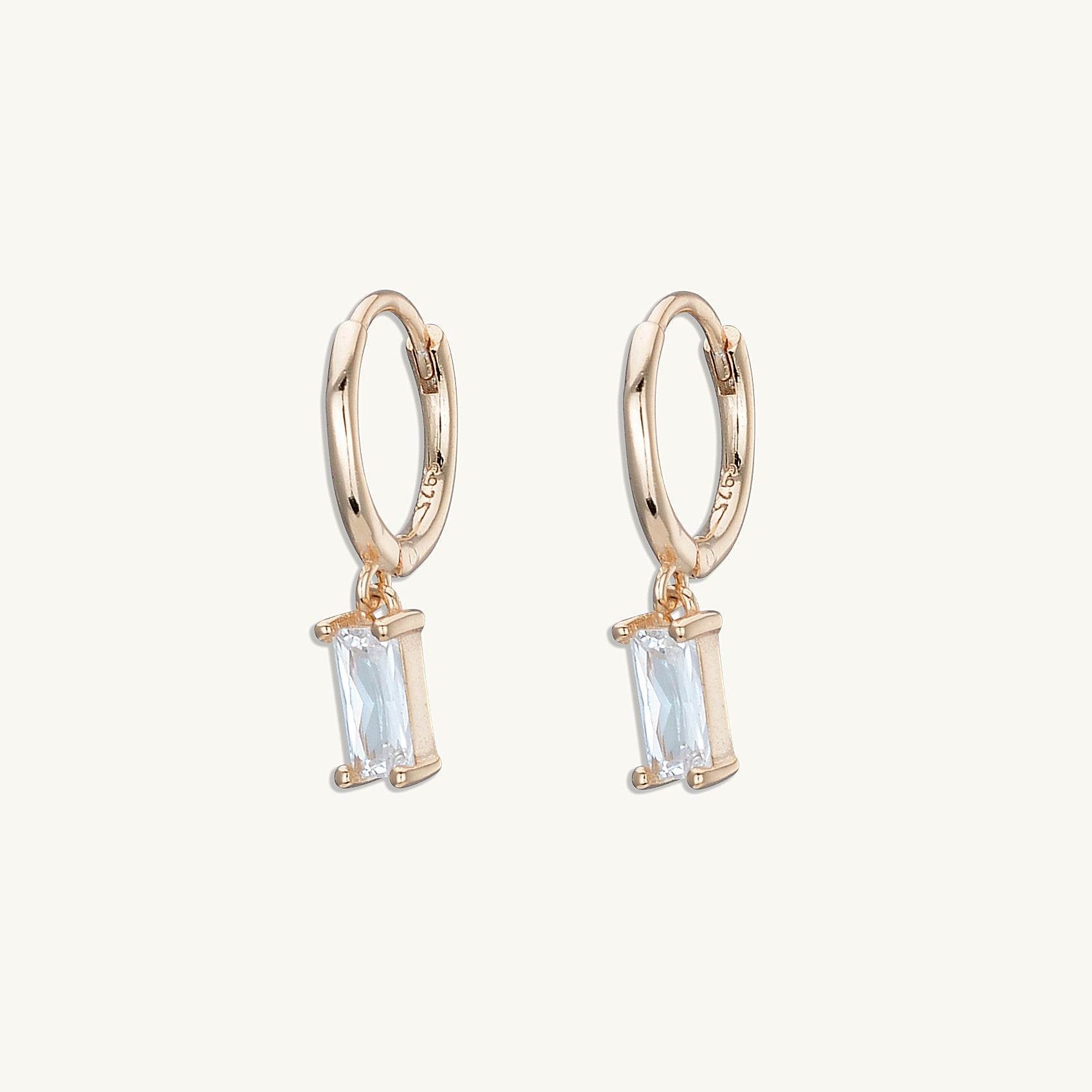 Baguette Hoop Earrings