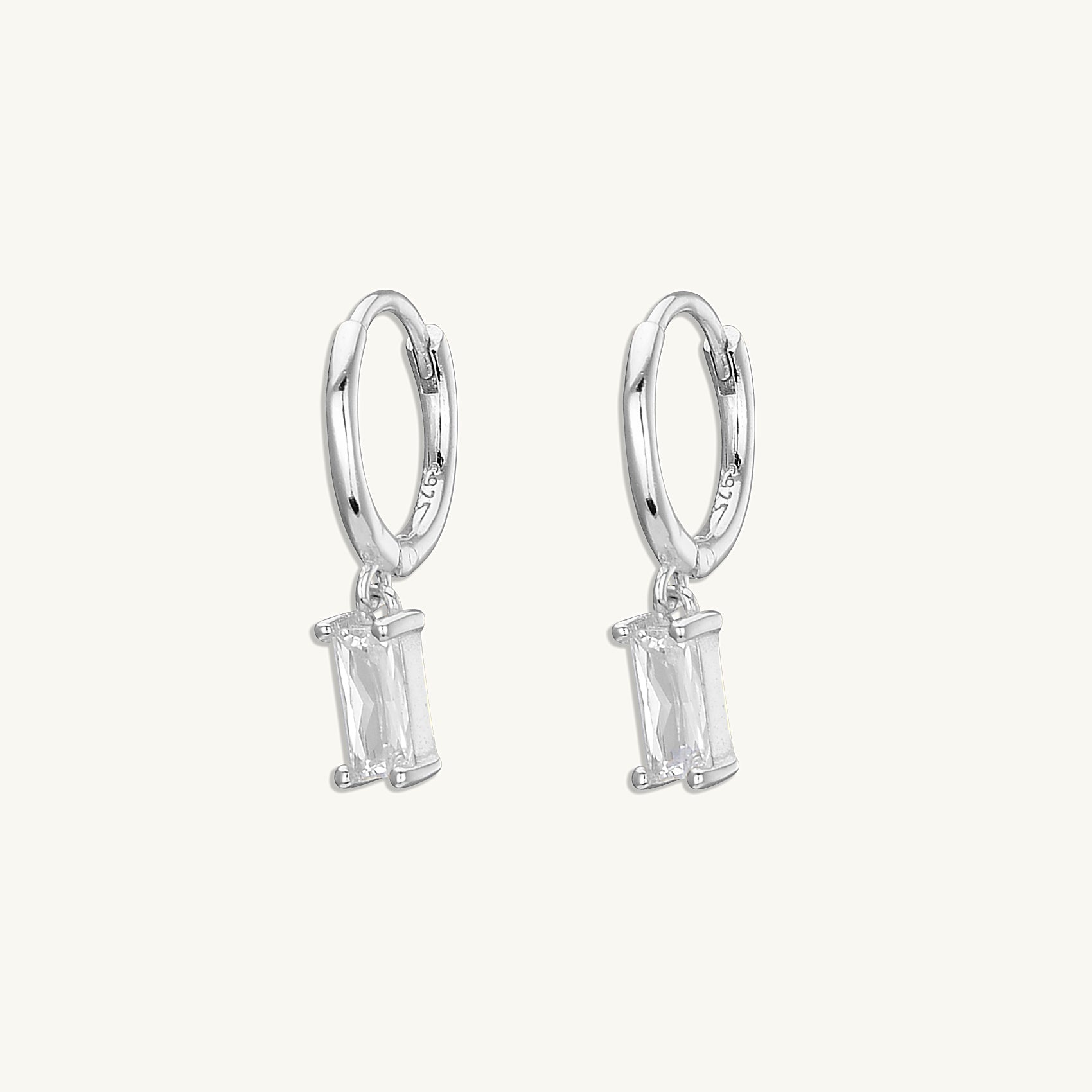 Baguette Hoop Earrings