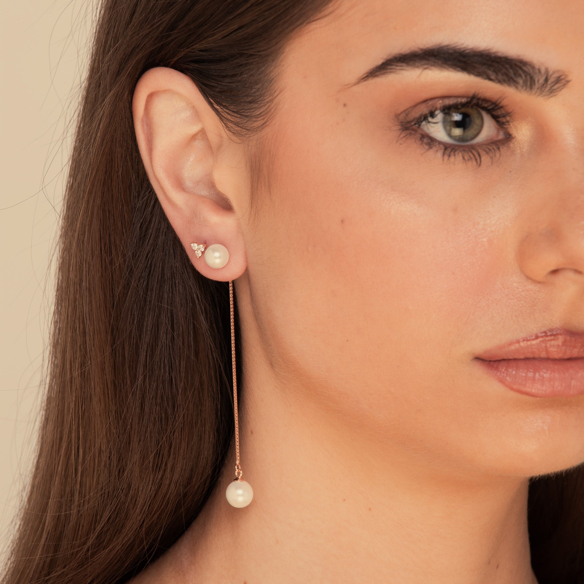 Freshwater Pearl Twin Drop Earrings
