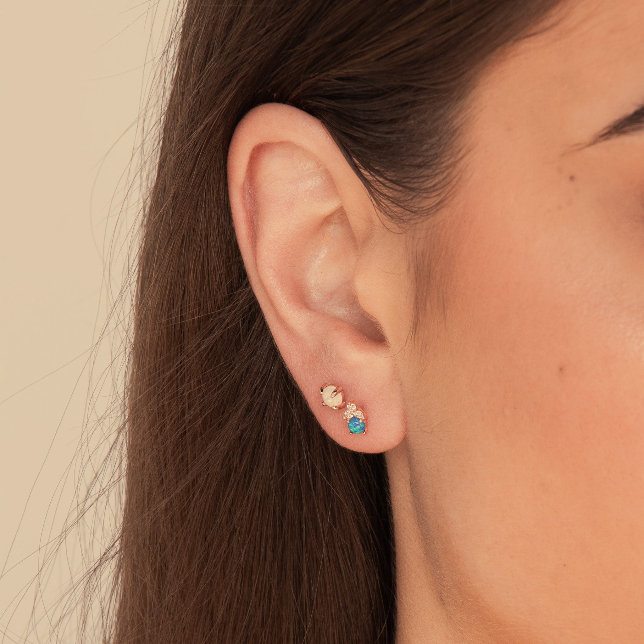 Lotus Opal Sapphire Earrings