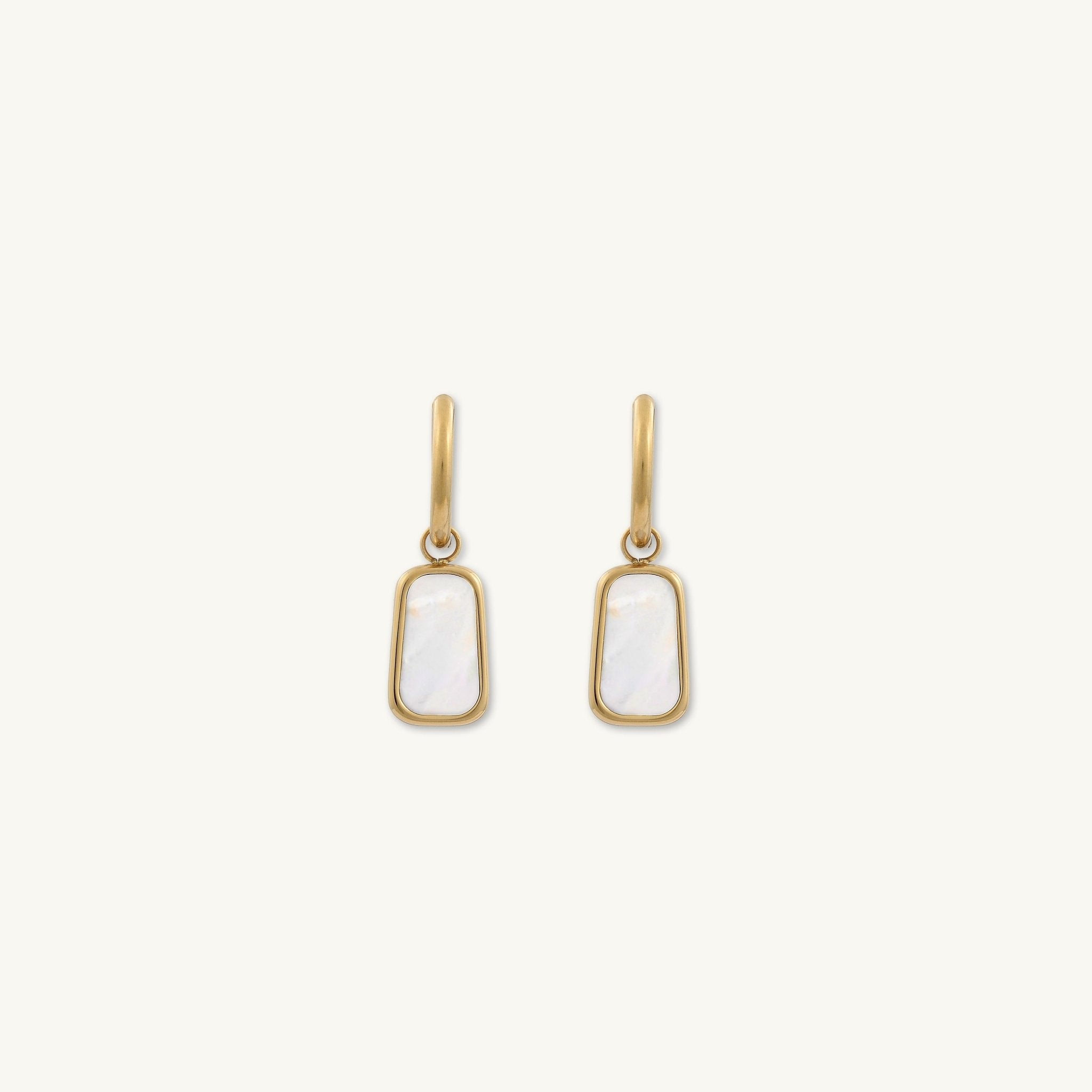 Casey MOP Huggie Earrings - Camile & Stone