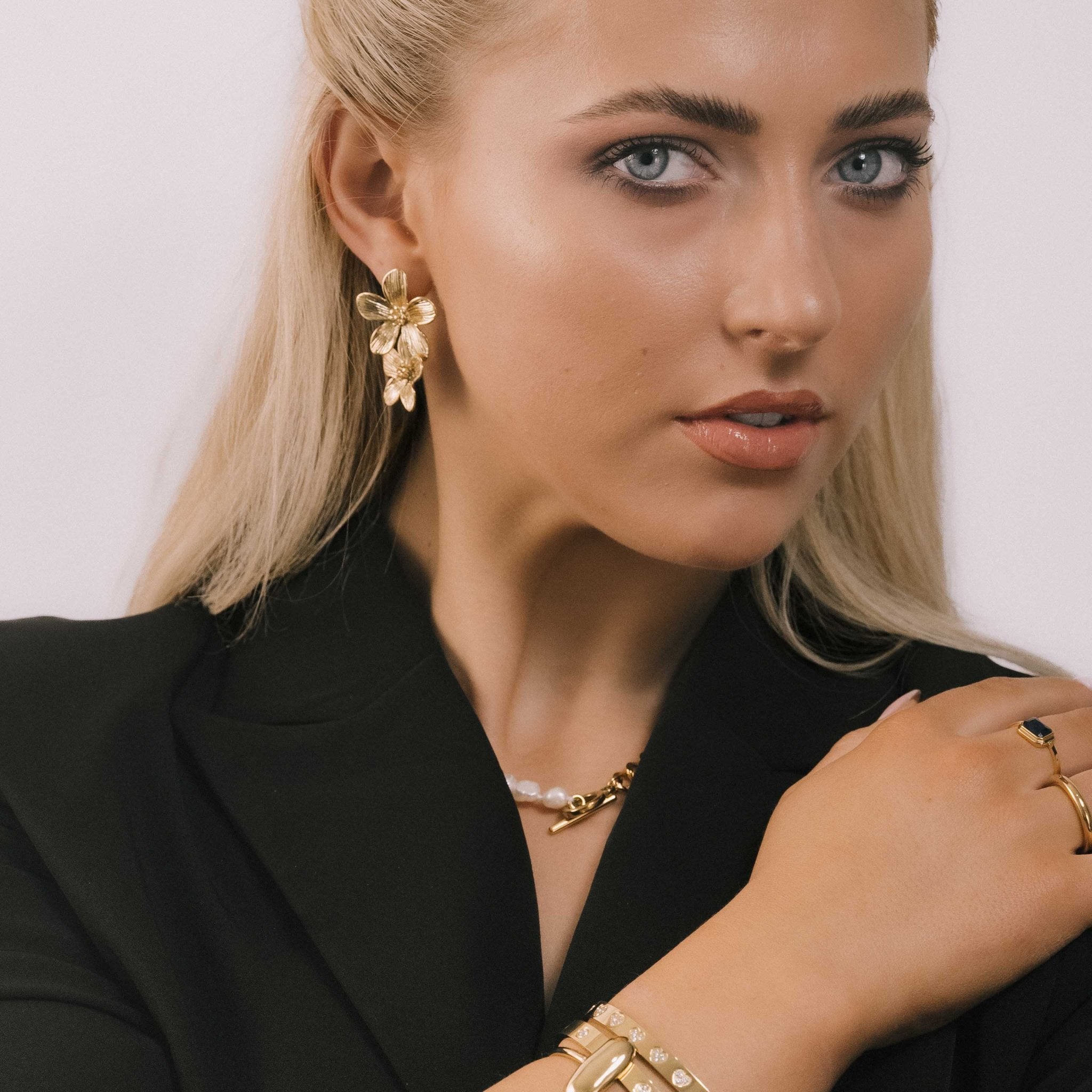 Charelle Floral Statement Earrings - Camile & Stone