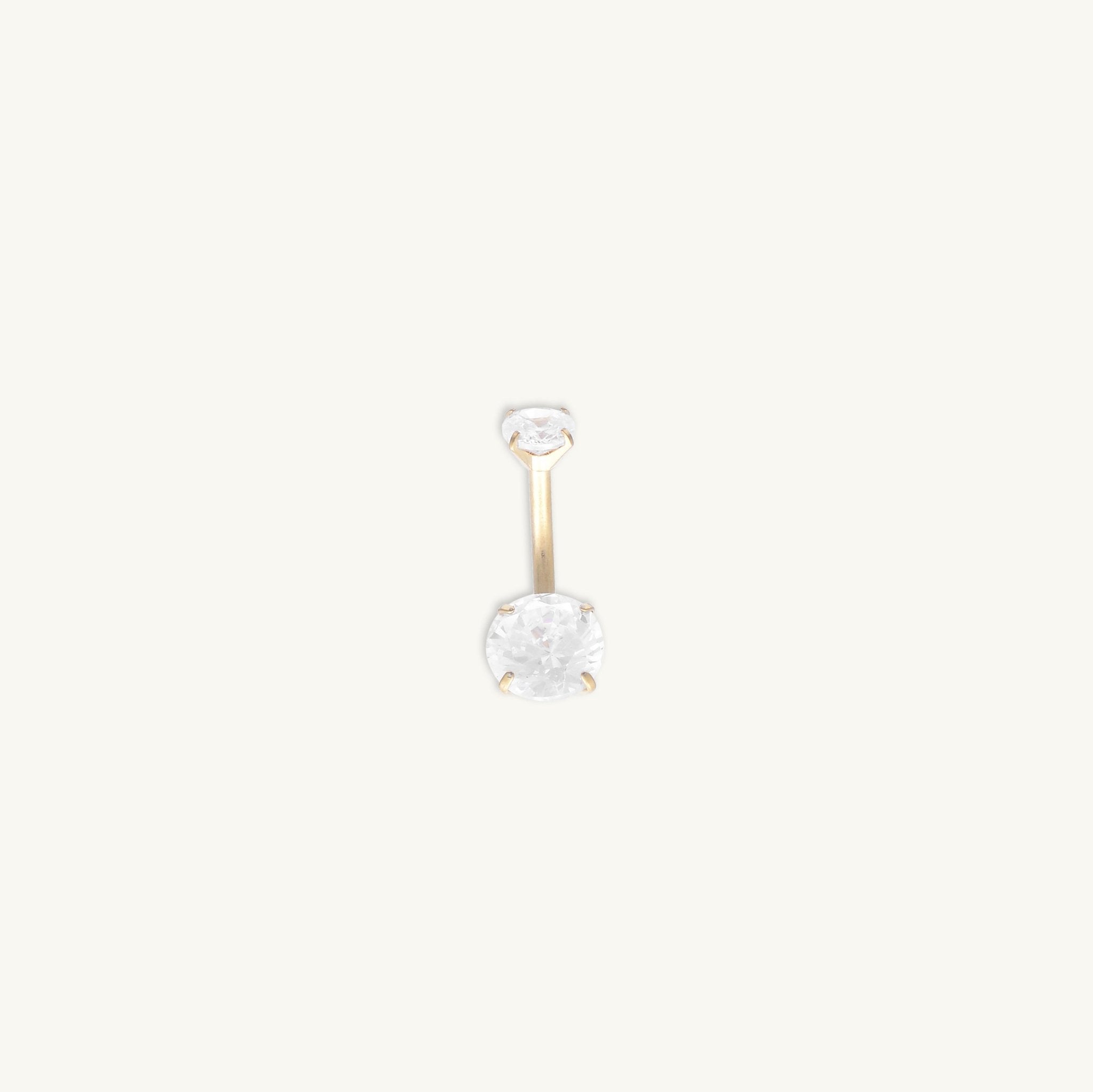 Circle Sapphire Titanium Belly Ring - Camile & Stone
