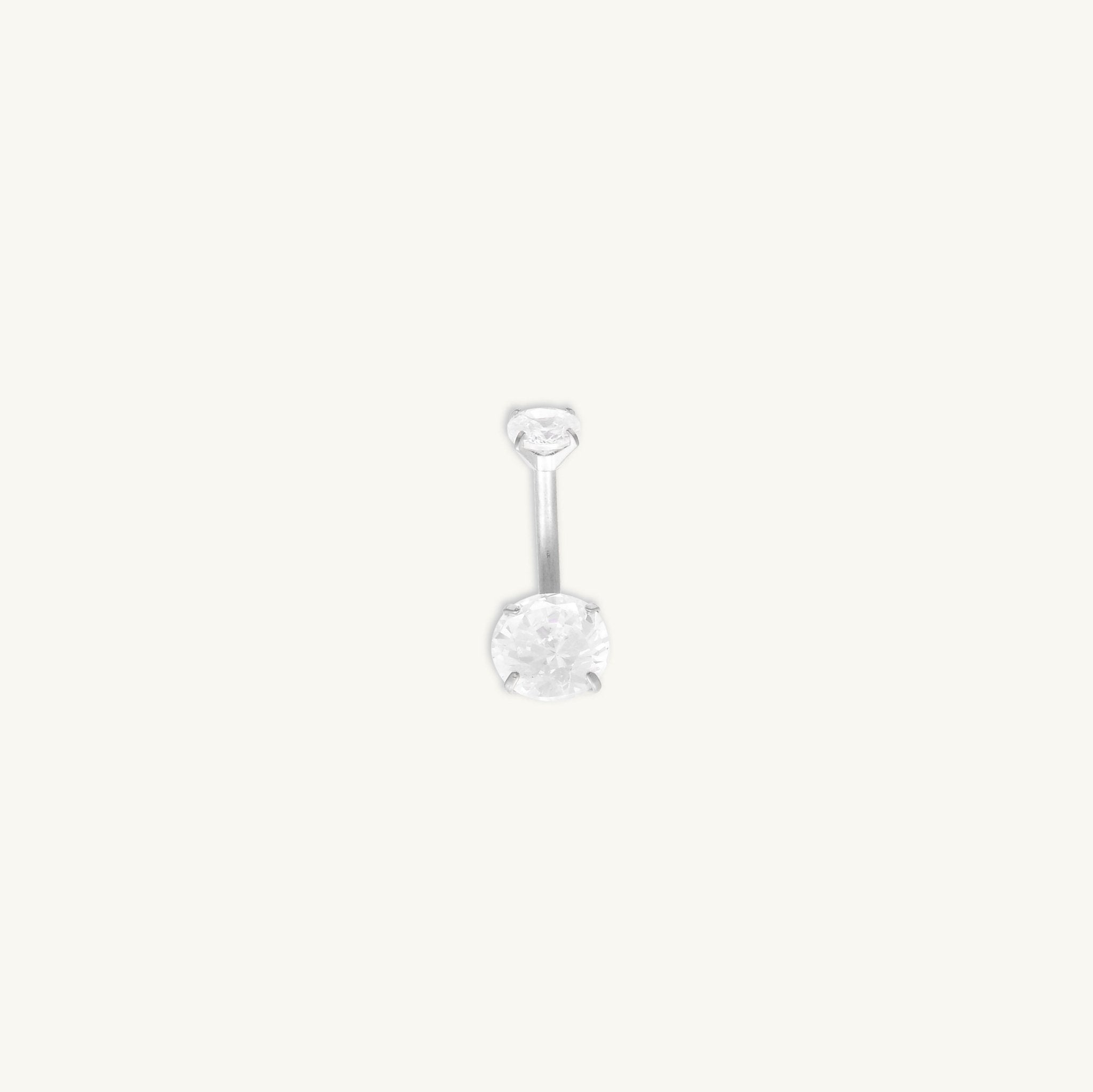 Circle Sapphire Titanium Belly Ring - Camile & Stone
