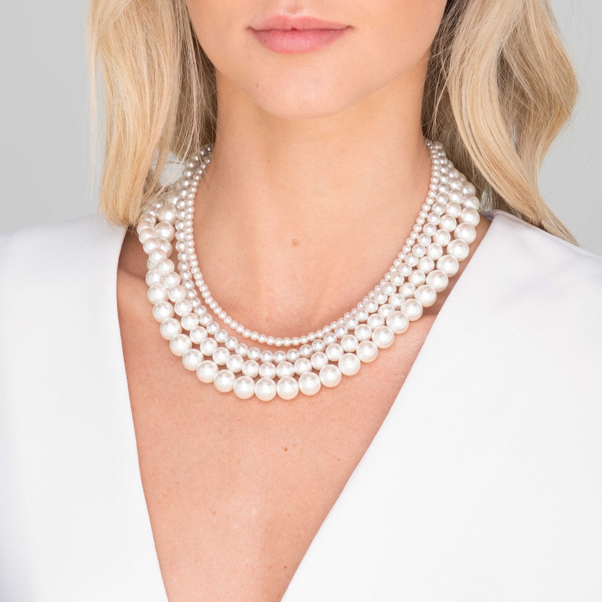 Classic 10mm Round Pearl Necklace - Camile & Stone