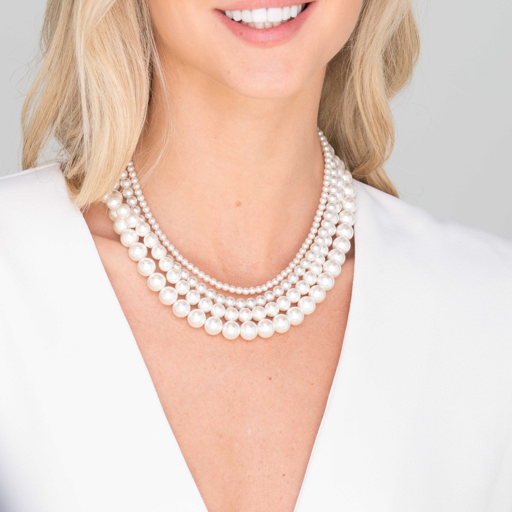 Classic 10mm Round Pearl Necklace - Camile & Stone