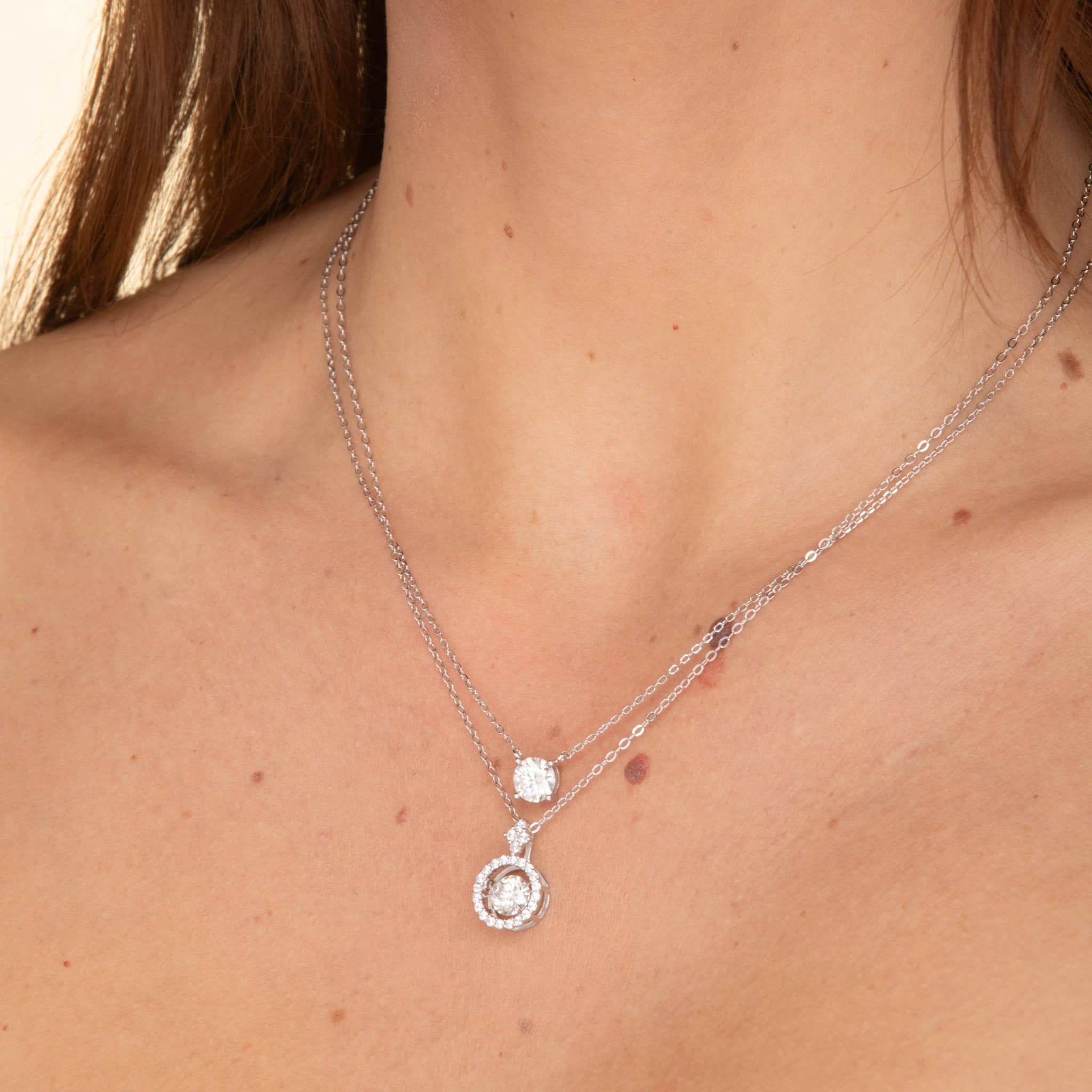 Classic Bezel Pendant Moissanite Necklace 1 Carat - Camile & Stone