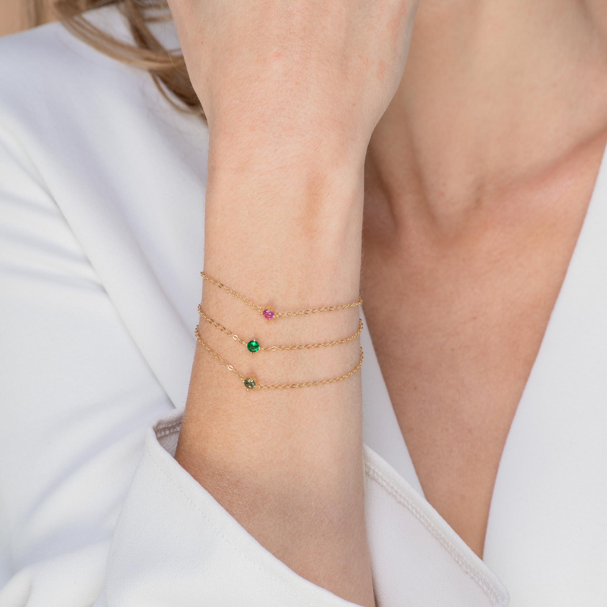 Classic Birthstone Bracelet August - Camile & Stone