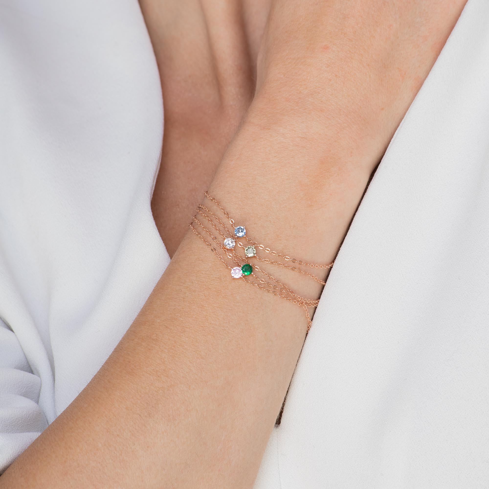 Classic Birthstone Bracelet March - Camile & Stone