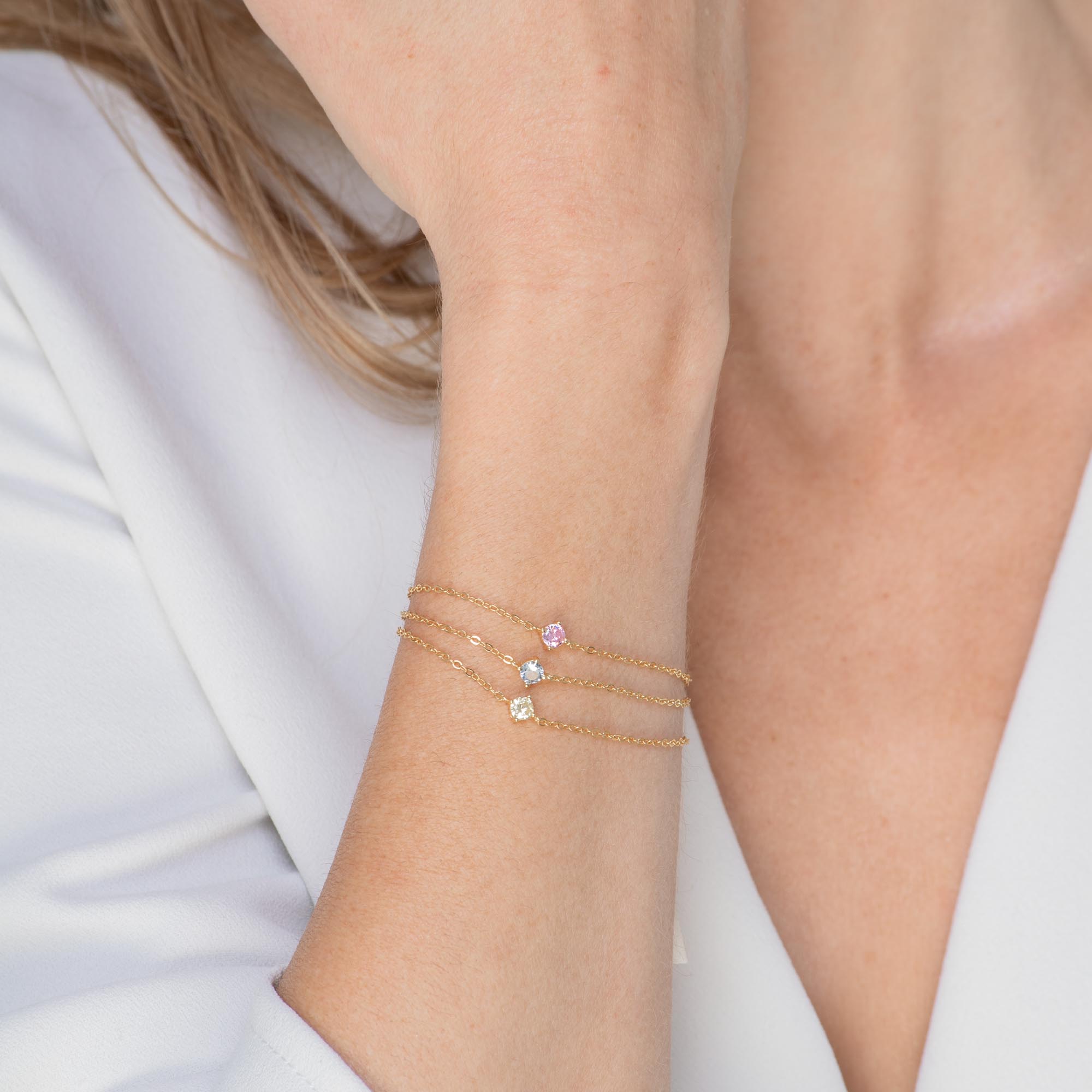 Classic Birthstone Bracelet March - Camile & Stone