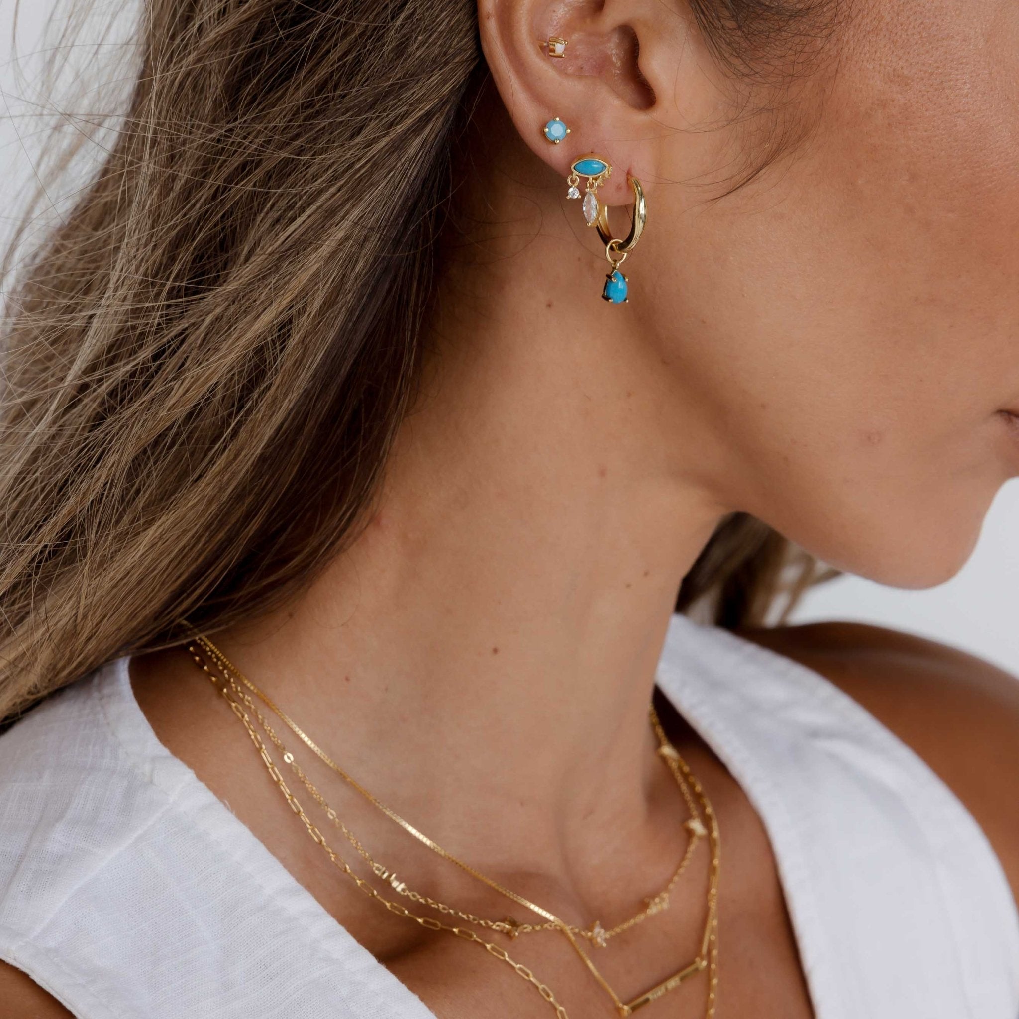 Classic Birthstone Earrings December - Camile & Stone