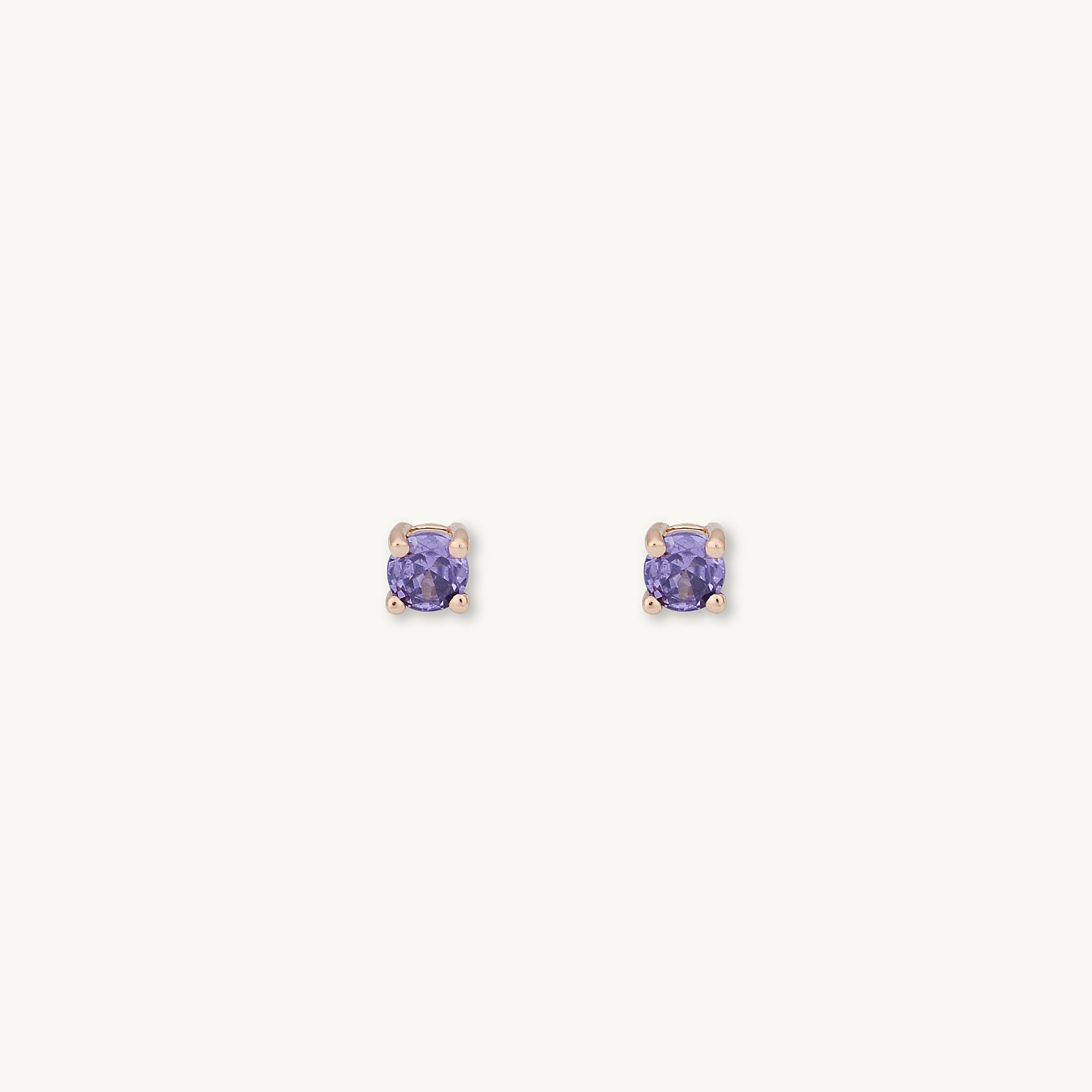 Classic Birthstone Earrings February - Camile & Stone