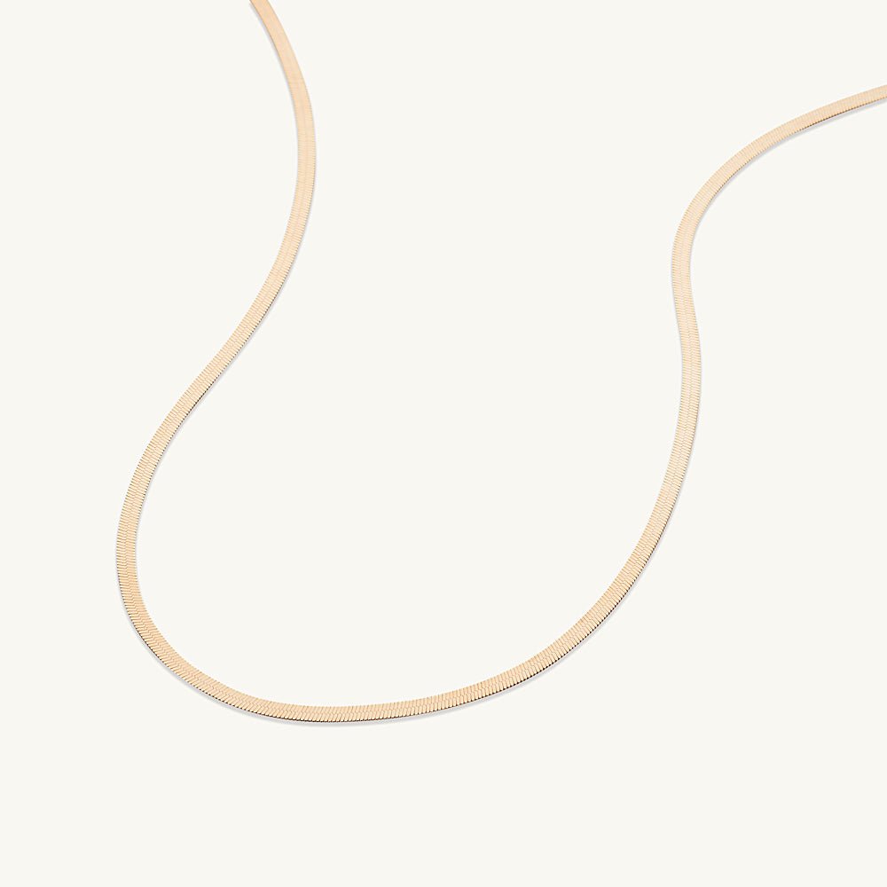 Classic Herringbone Chain Necklace - Camile & Stone